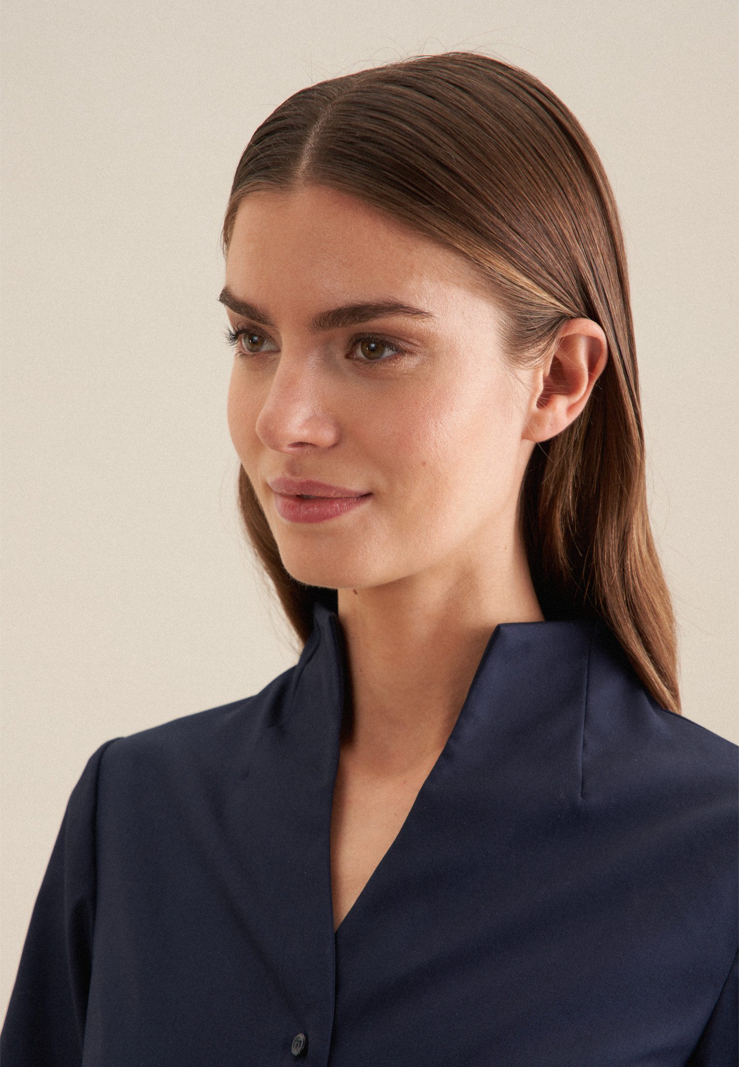 seidensticker Klassieke blouse Zwarte roos
