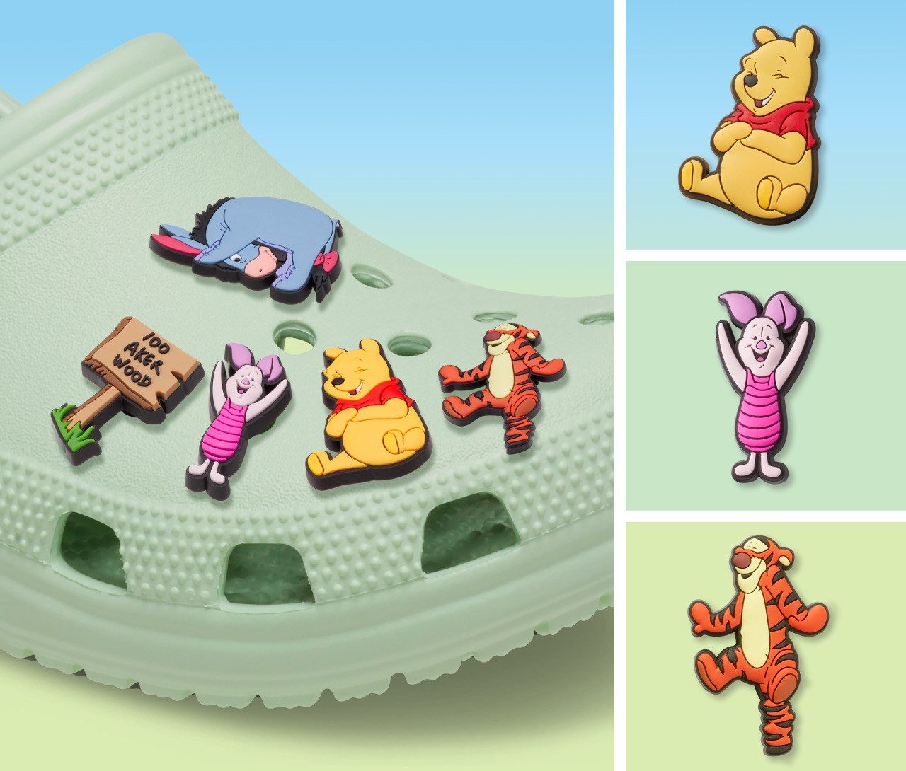 Crocs Schoenbutton Jibbitz™ Winnie The Pooh , schoen accessoire voor disney's winnie de poeh en zijn vrienden (set, 5-delig, Geen speelgoed. Niet geschikt voor kinderen jonger dan 3 jaar)
