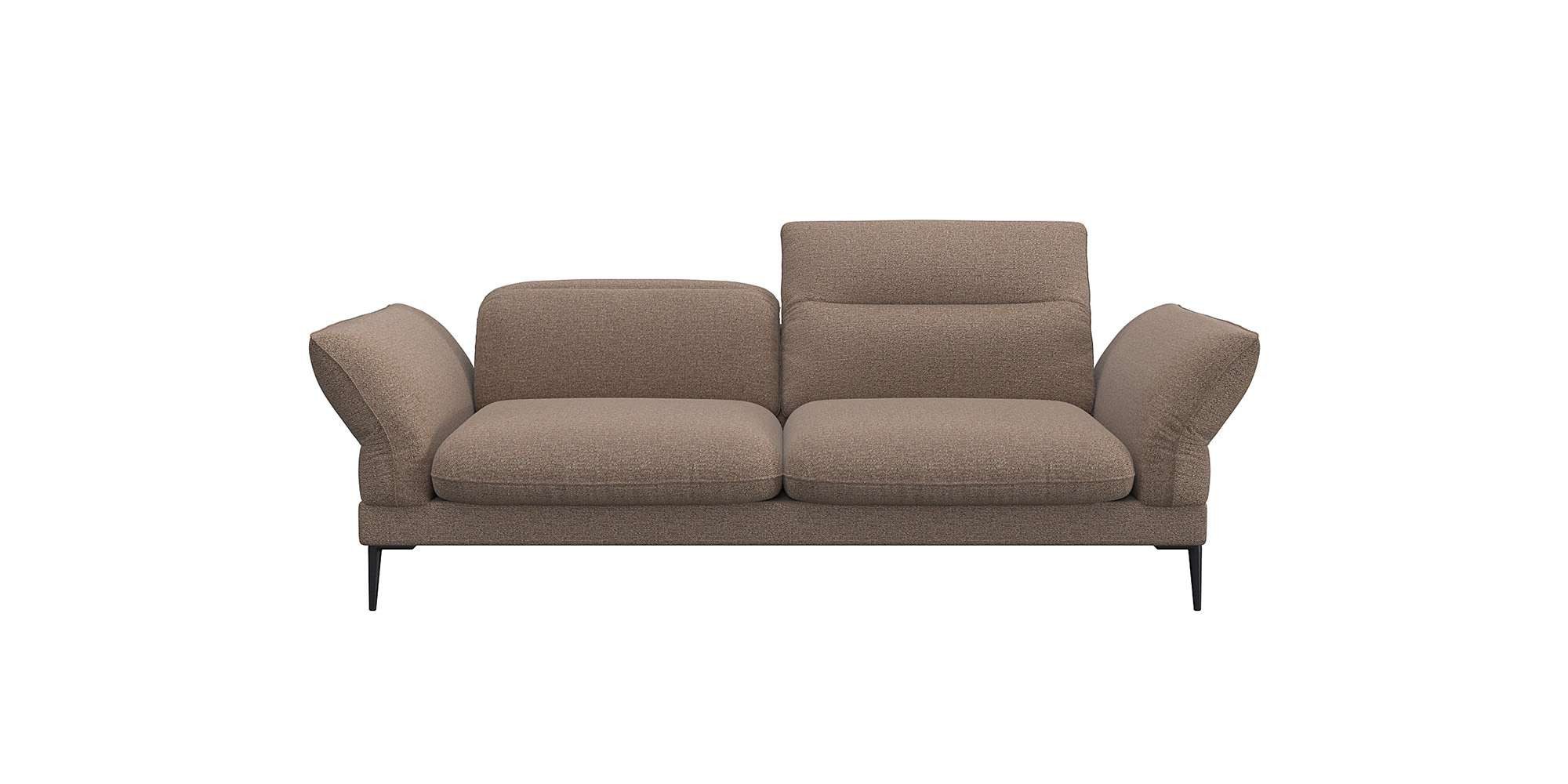 FLEXLUX 2,5-zits Salino, functie-sofa, relaxsofa Bank met arm- en hoofdeinde verstellingen, koudschuim & staalgolven