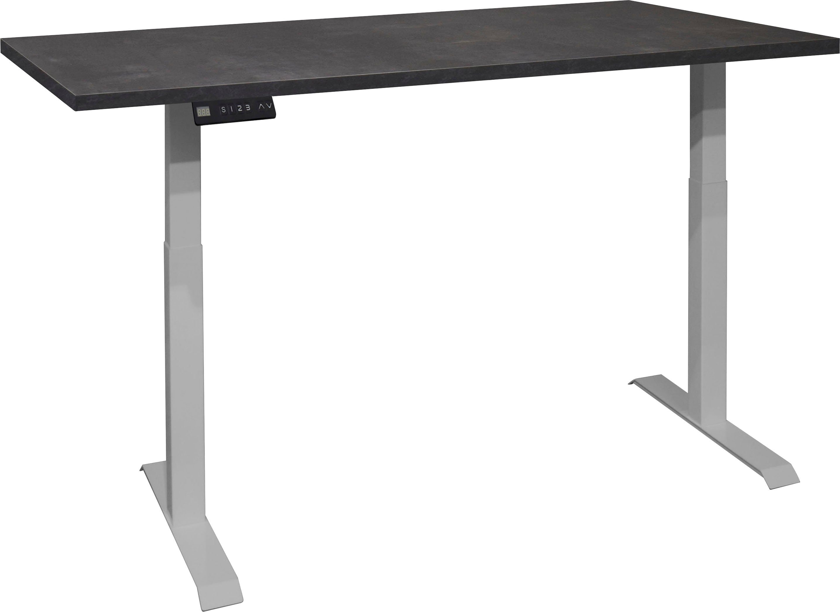 Mäusbacher Bureau Big System Office Breedte 140 cm, elektrisch in hoogte verstelbaar bureaus beige