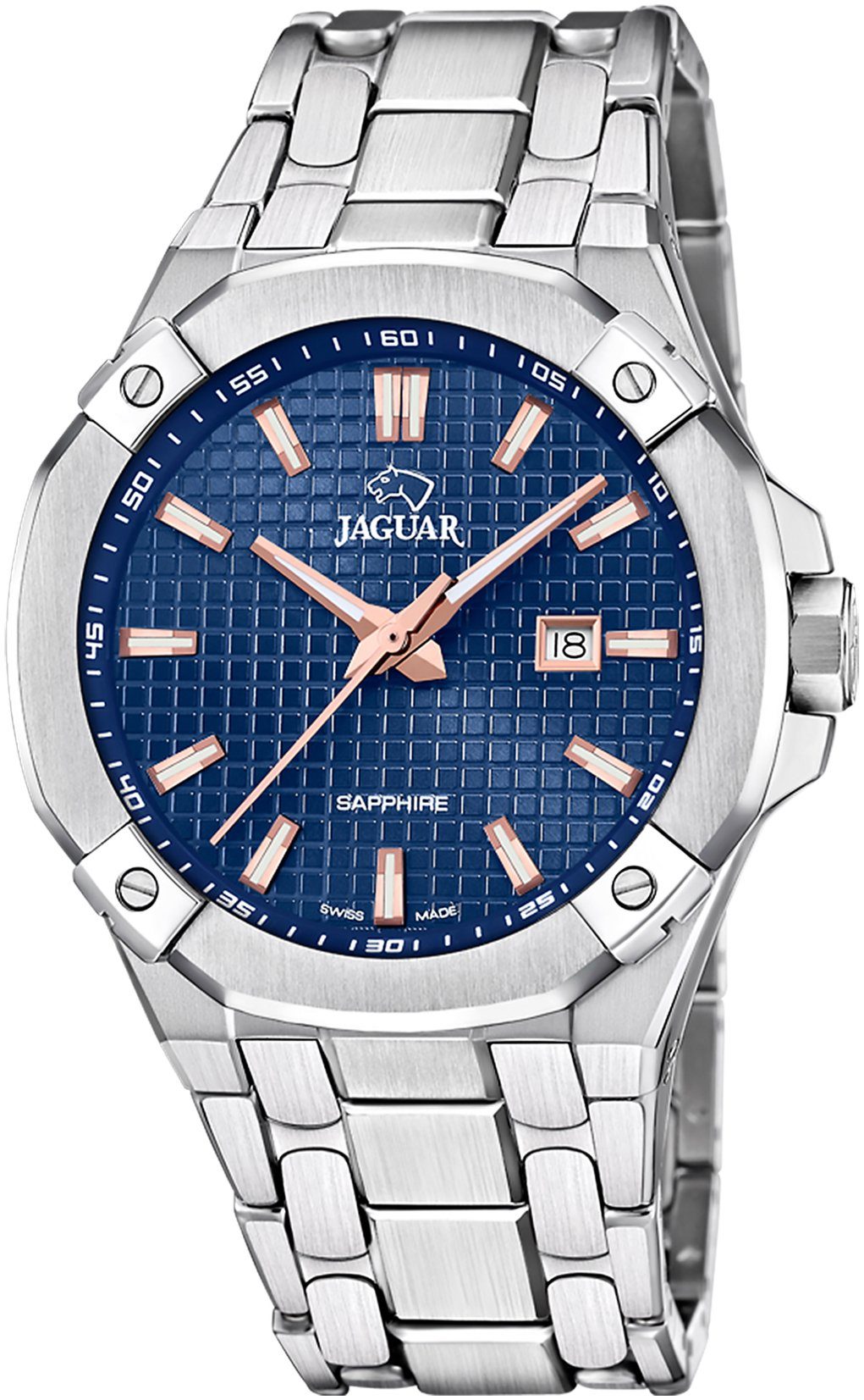 Jaguar Kwartshorloge Executive Horloge, herenhorloge, saffierglas, Swiss Made, tot 10 bar waterdicht