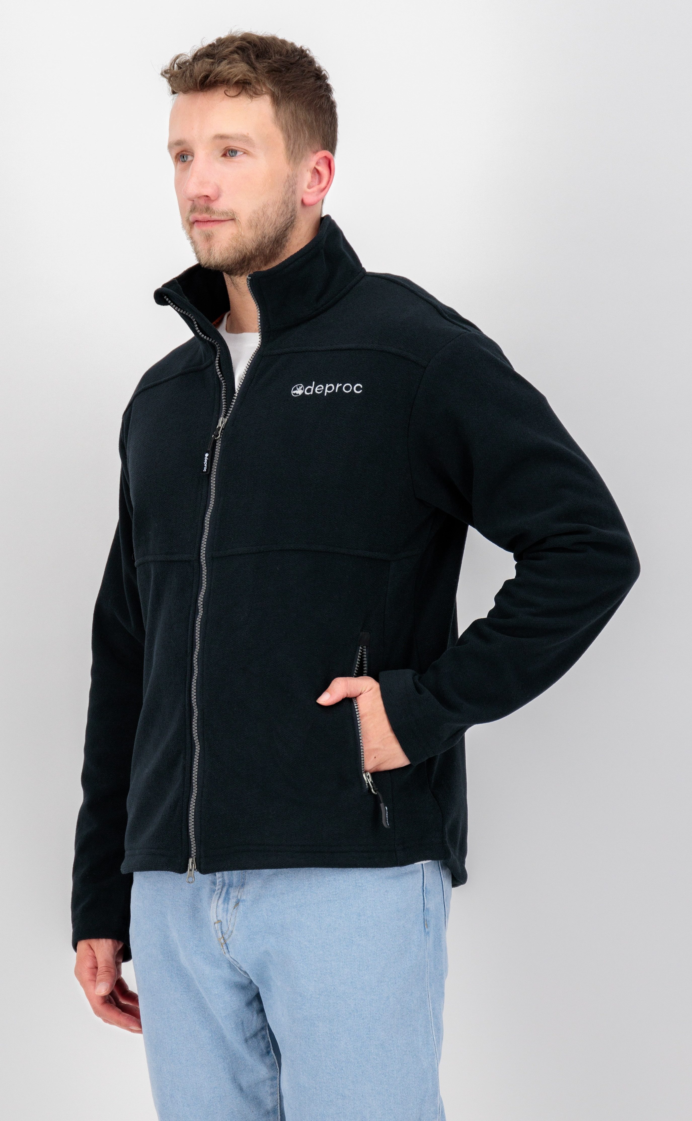 DEPROC Active Gebreid fleecejack SEWARD MN met 2-wegritssluiting