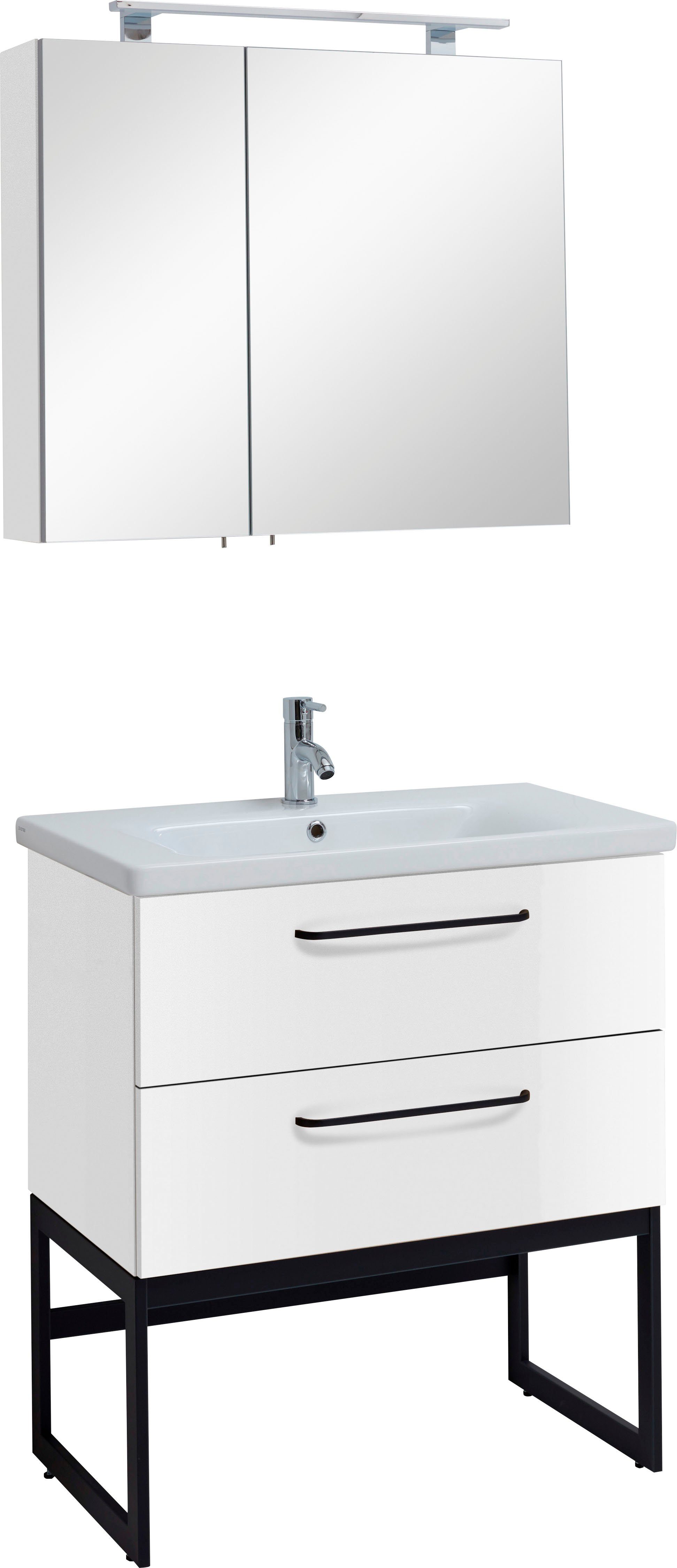 OPTIFIT Badkamerserie Yukon (set, 2-delig) badmeubelsets wit
