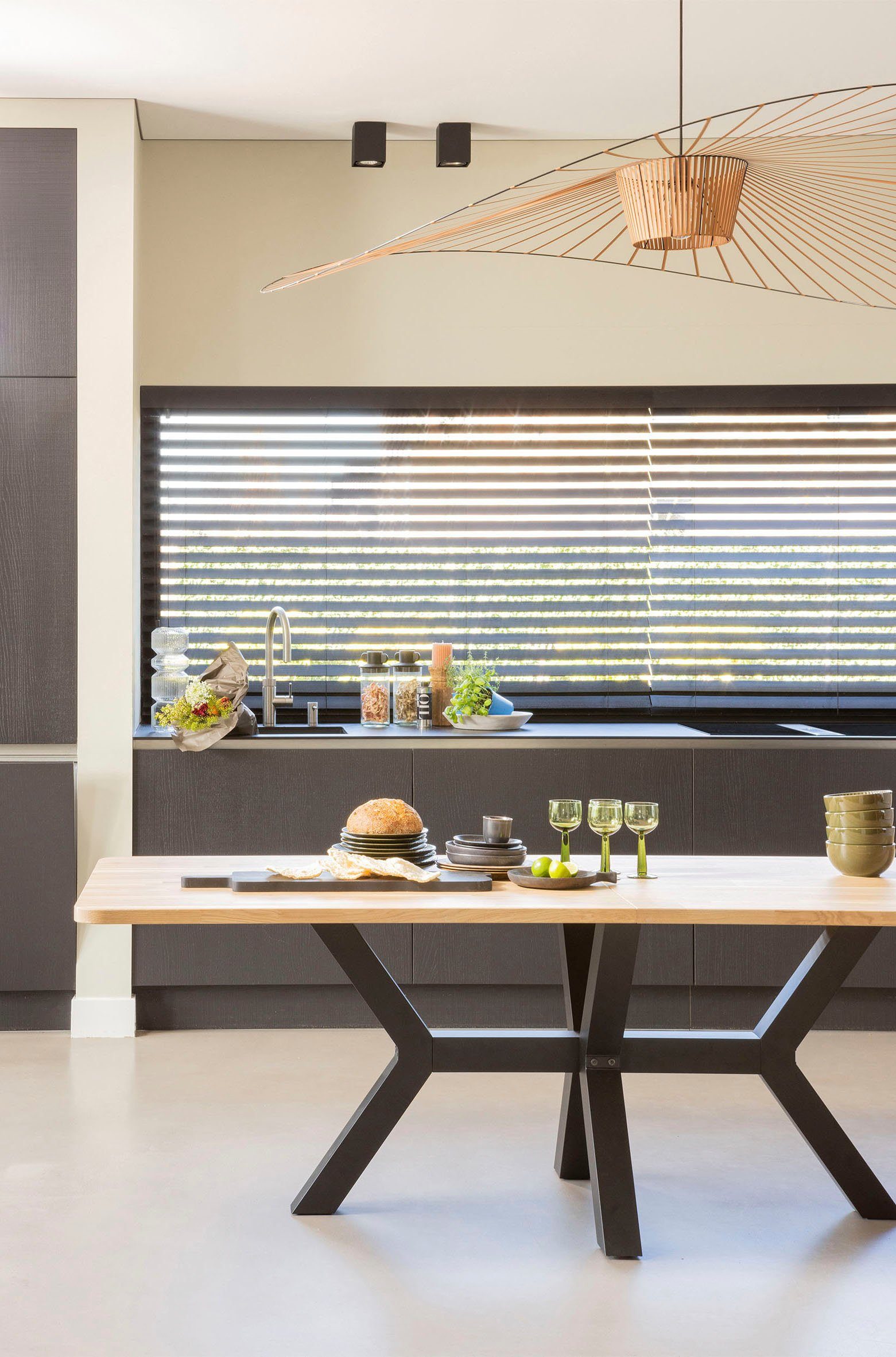 WOOOD Eettafel Tablo Hout gedeeltelijk massief, rechthoekige vorm, H 77 cm x B 240 x D 100 cm