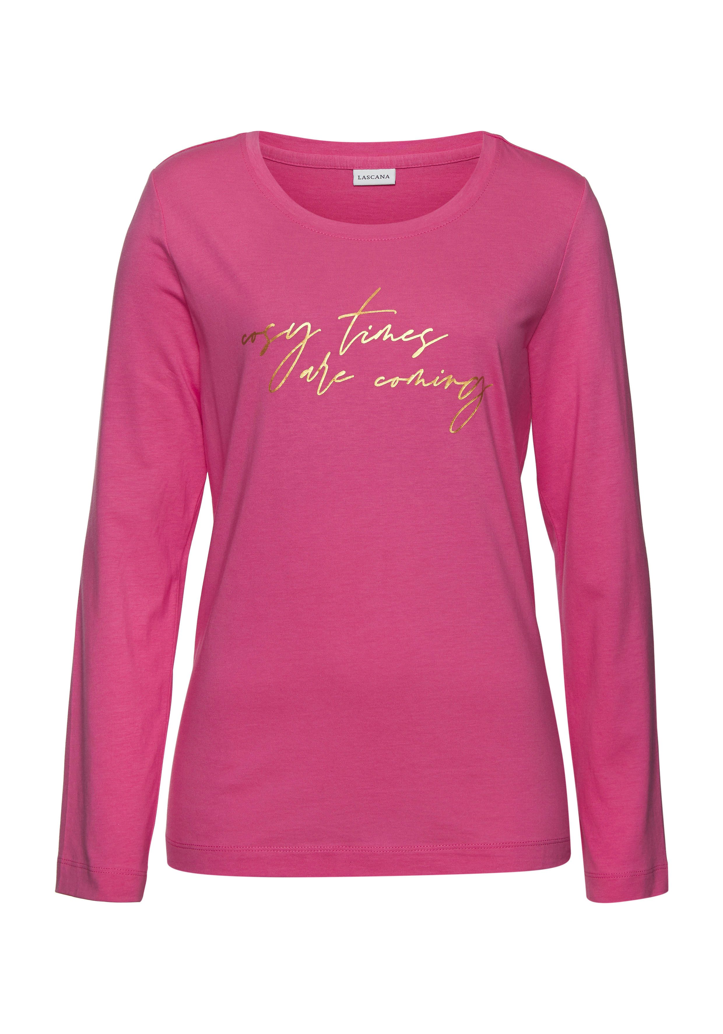 Lascana Pyjama top met folieprint
