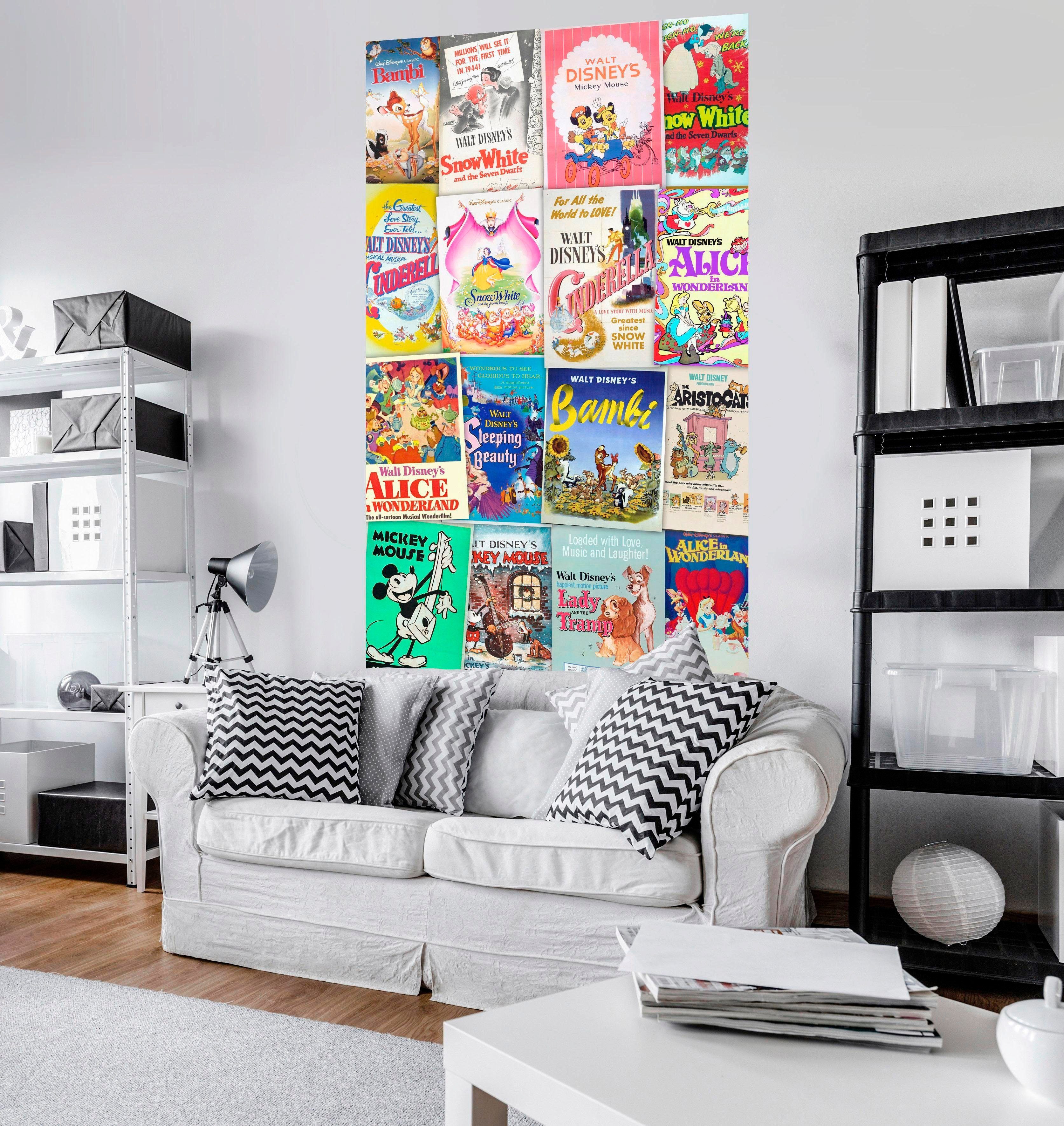 Komar Vliesbehang Disney Movie Posters Retro Girls (1 stuk)