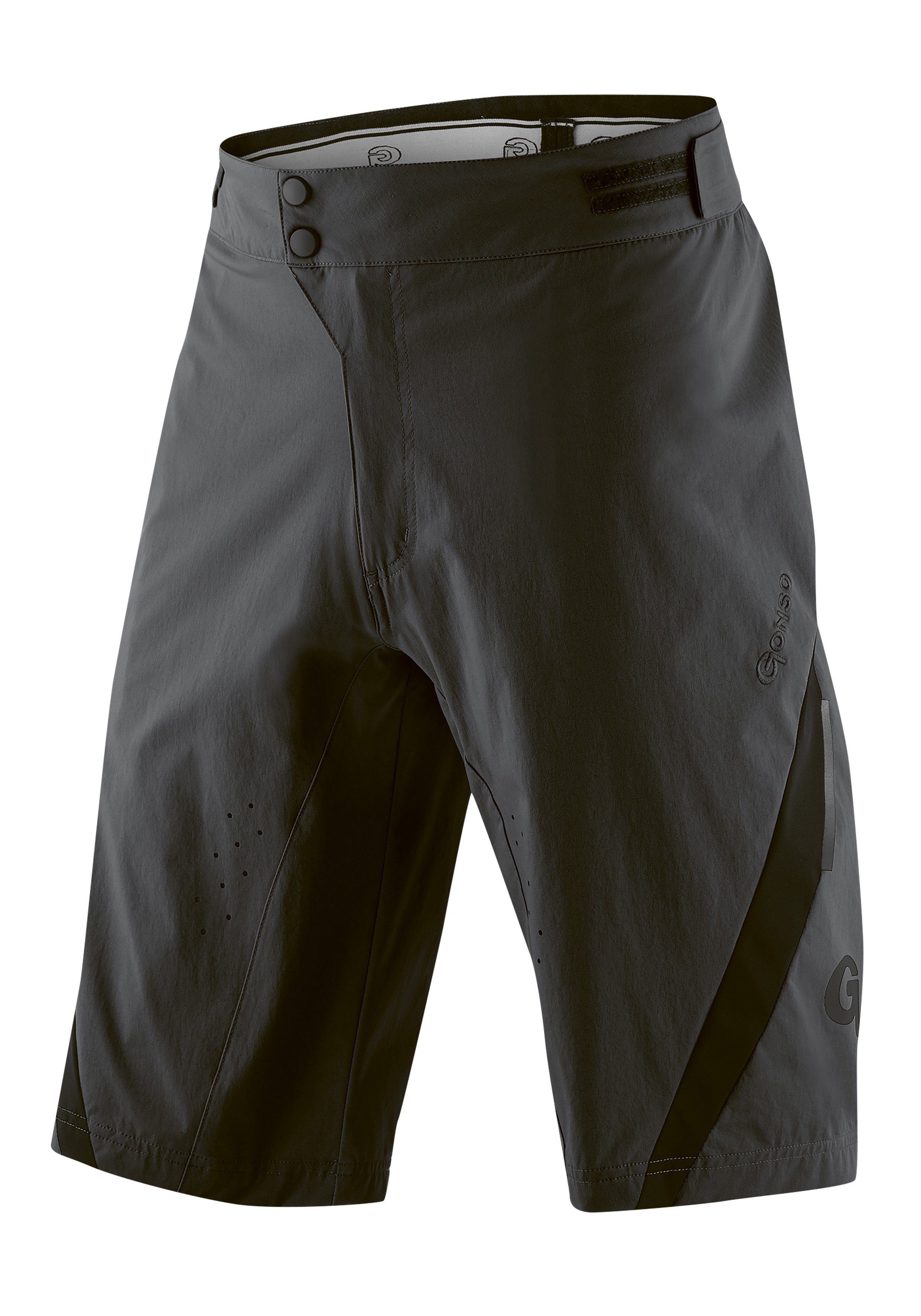 Gonso Fietsbroek ERO korte fietsbroek voor heren met zitkussen, slijtvast en vormvast heren broeken maat S zwart