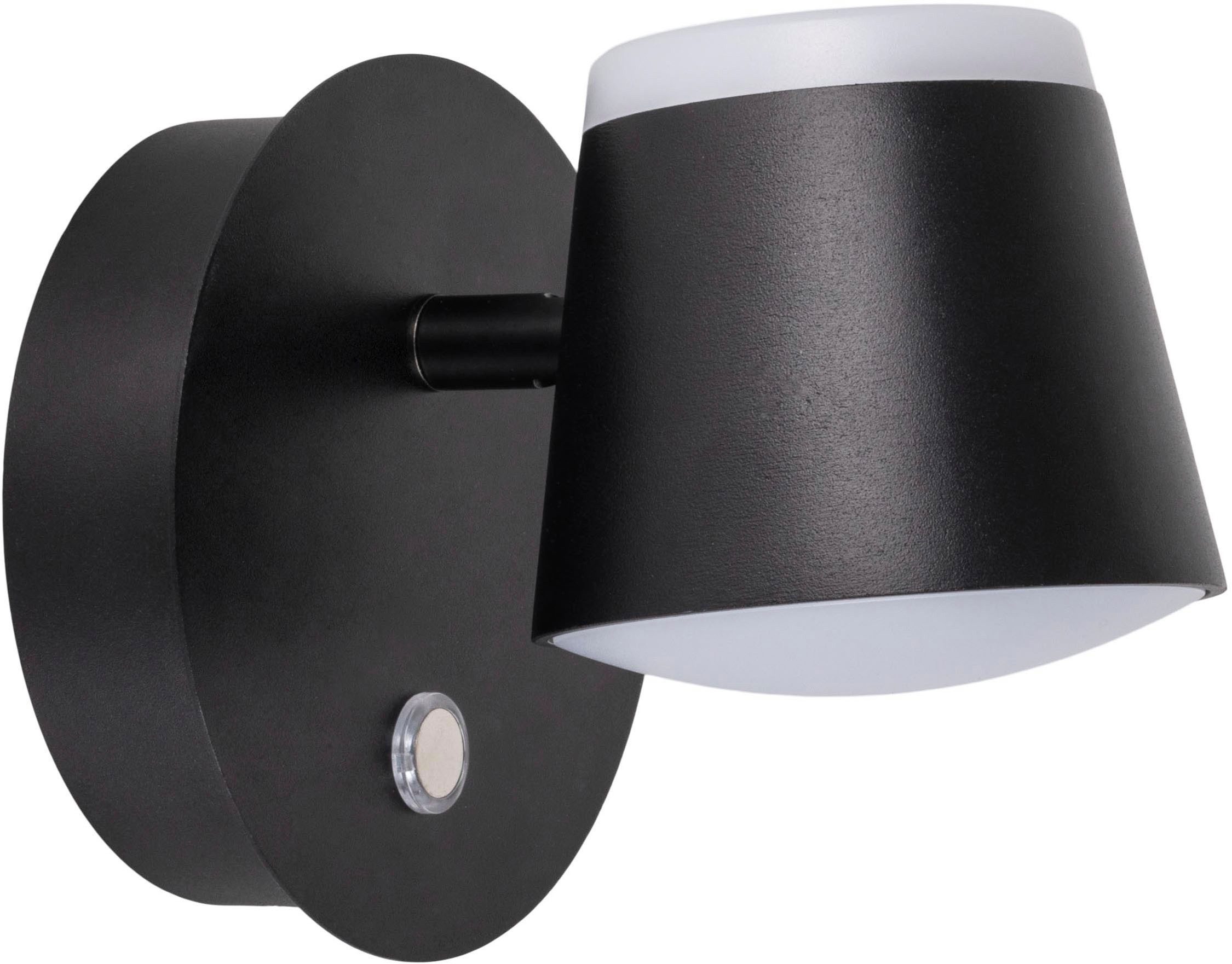 näve Led-wandlamp Tondo magnetisch, batterij opladen via usb-c kabel, dimbaar per touch, geheugen (1 stuk)