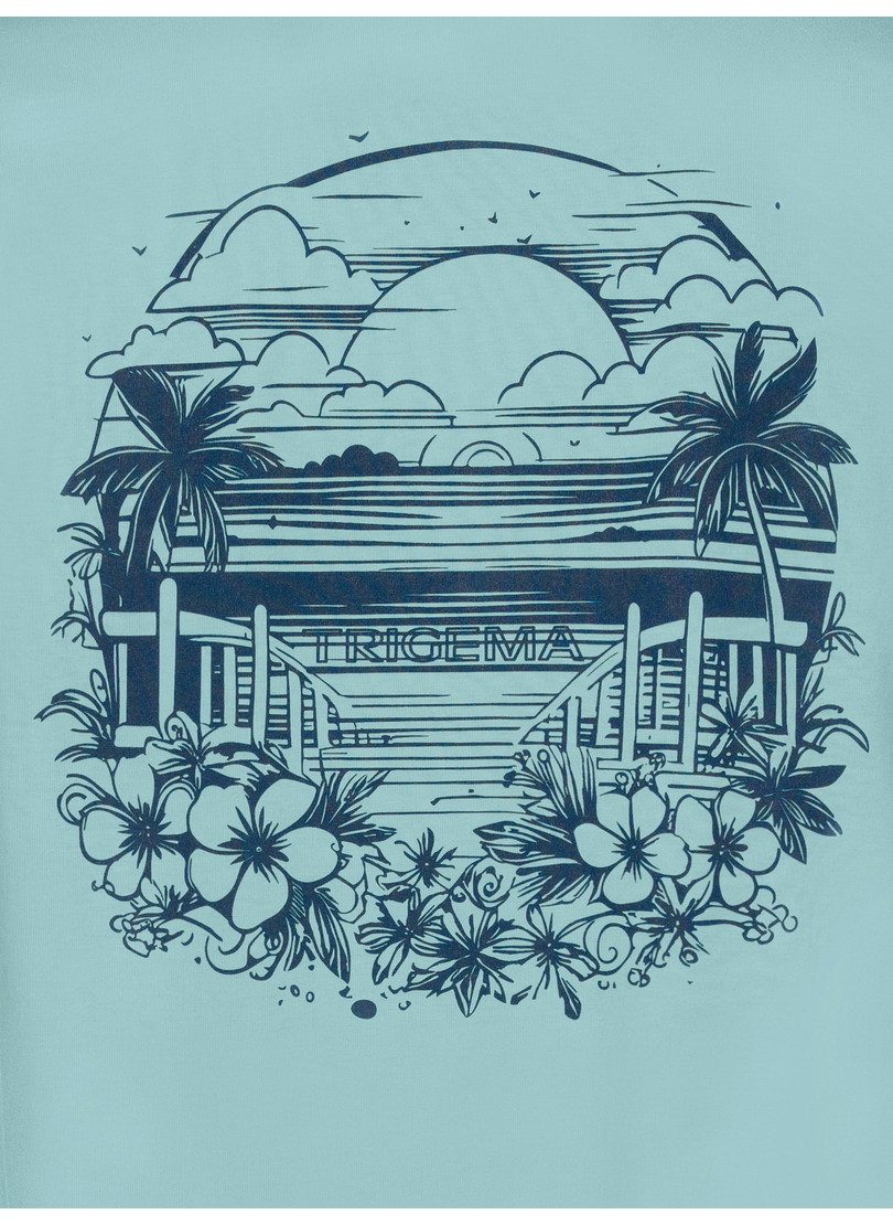 Trigema T-shirt TRIGEMA T-shirt met grote achterkant-print (1-delig)