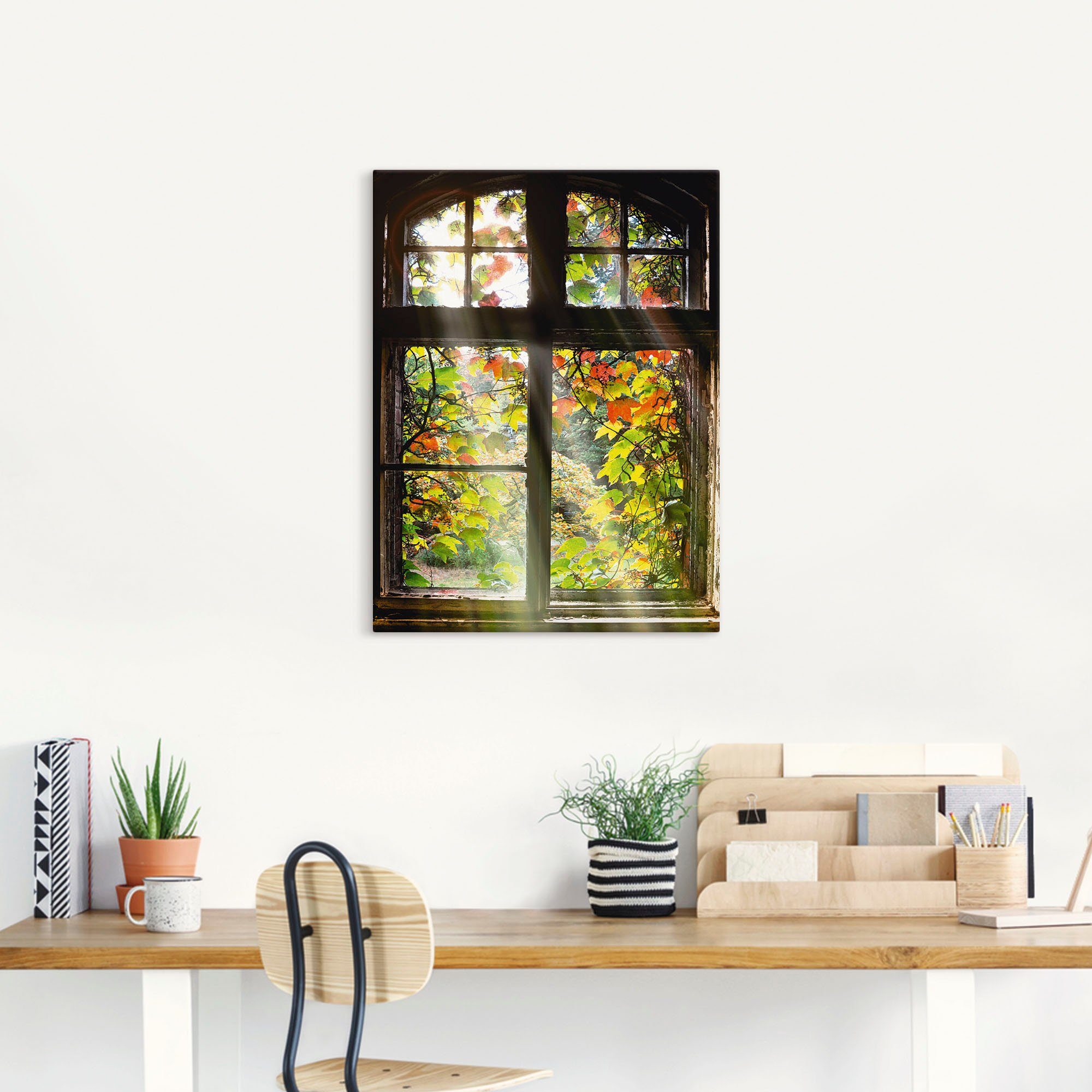 Artland Artprint Oude bouw als artprint van aluminium, artprint voor buiten, artprint op linnen, poster, muursticker