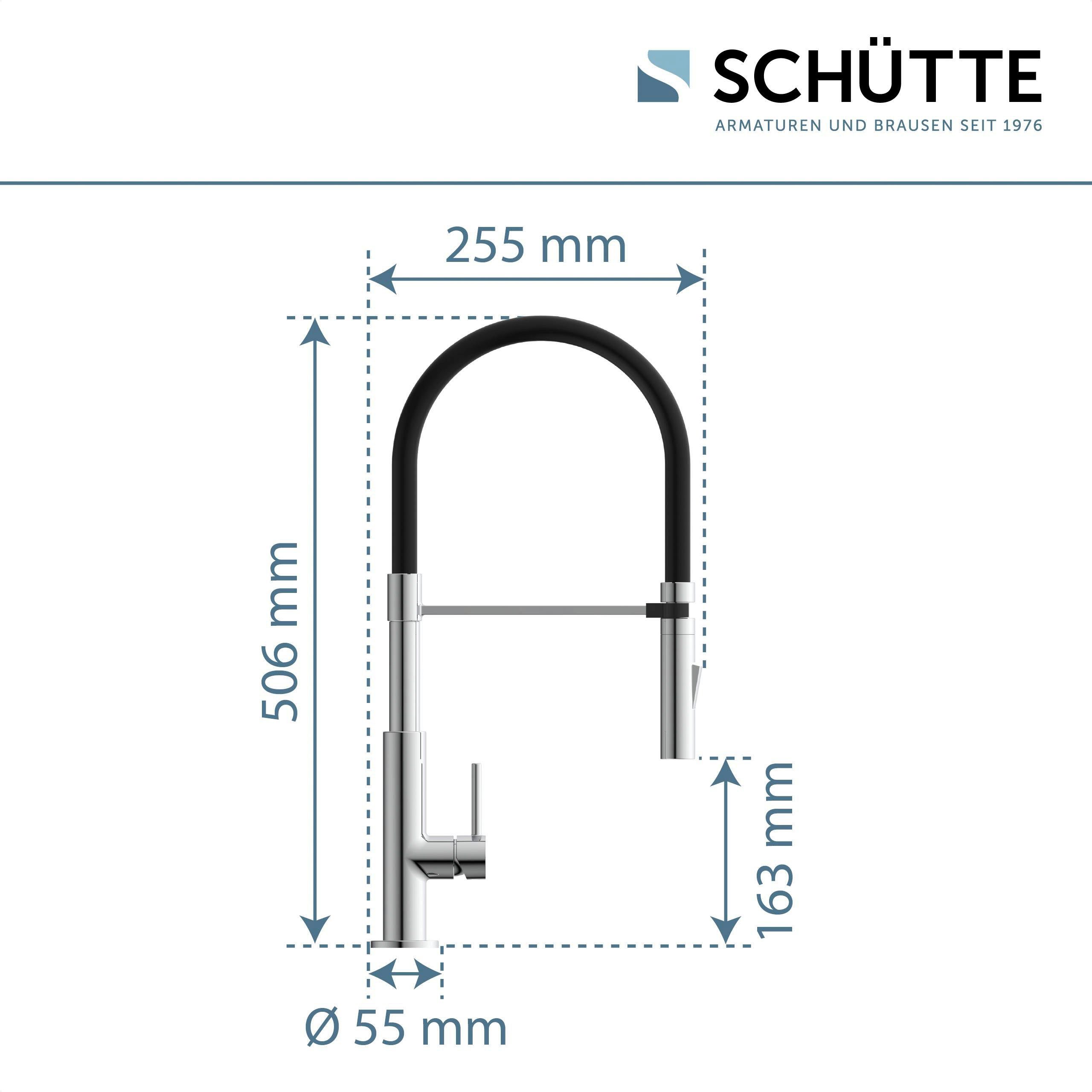 Schütte Gootsteen kraan Stilo met sproeikop, uittrekbaar, 360° zwenkbare mengkraan