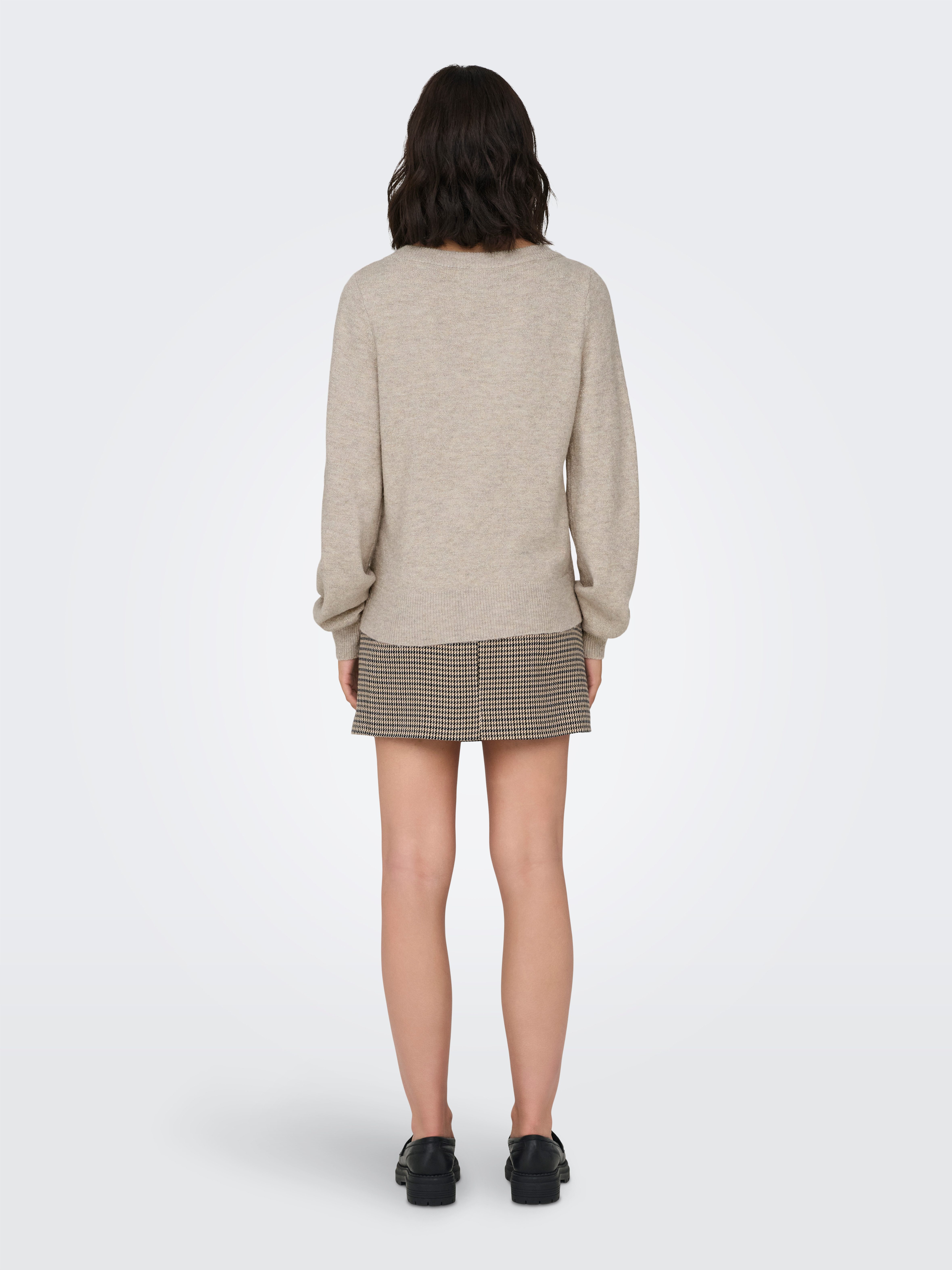 JDY Gebreide trui JDYRUE GLITTER L/S BOAT PULLOVE KNT NOOS
