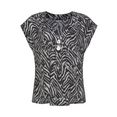 lascana blouse zonder sluiting met zebraprint zwart