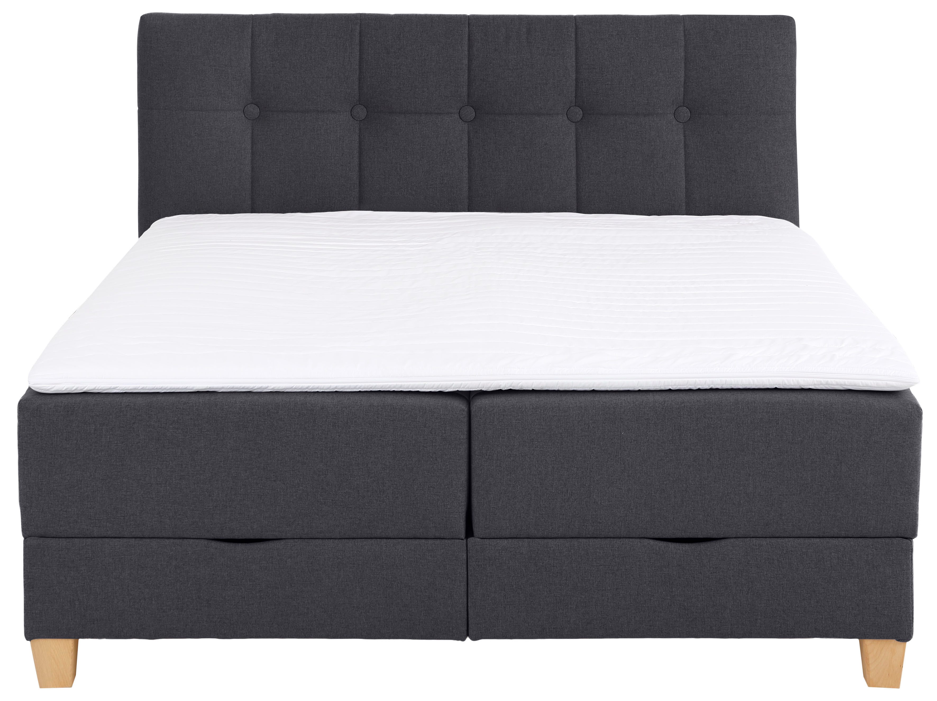 Home affaire Boxspring Lonrai in h2, h3 & h4 en xxl - verlengde 220 cm kiesbaar, incl. topper