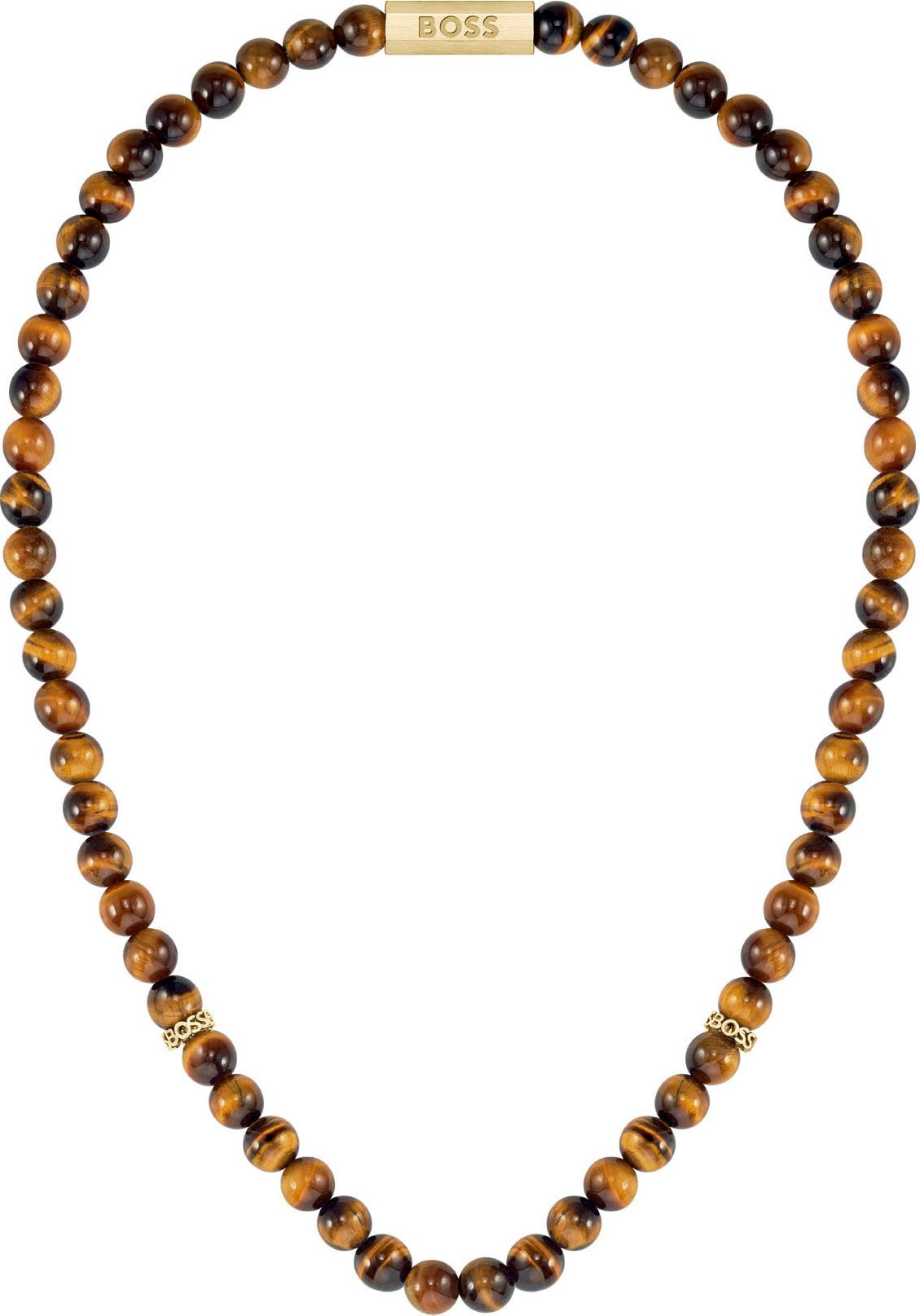 Boss Edelstalen ketting SPHERE, 1580663 heren kettingen & hangers bruin