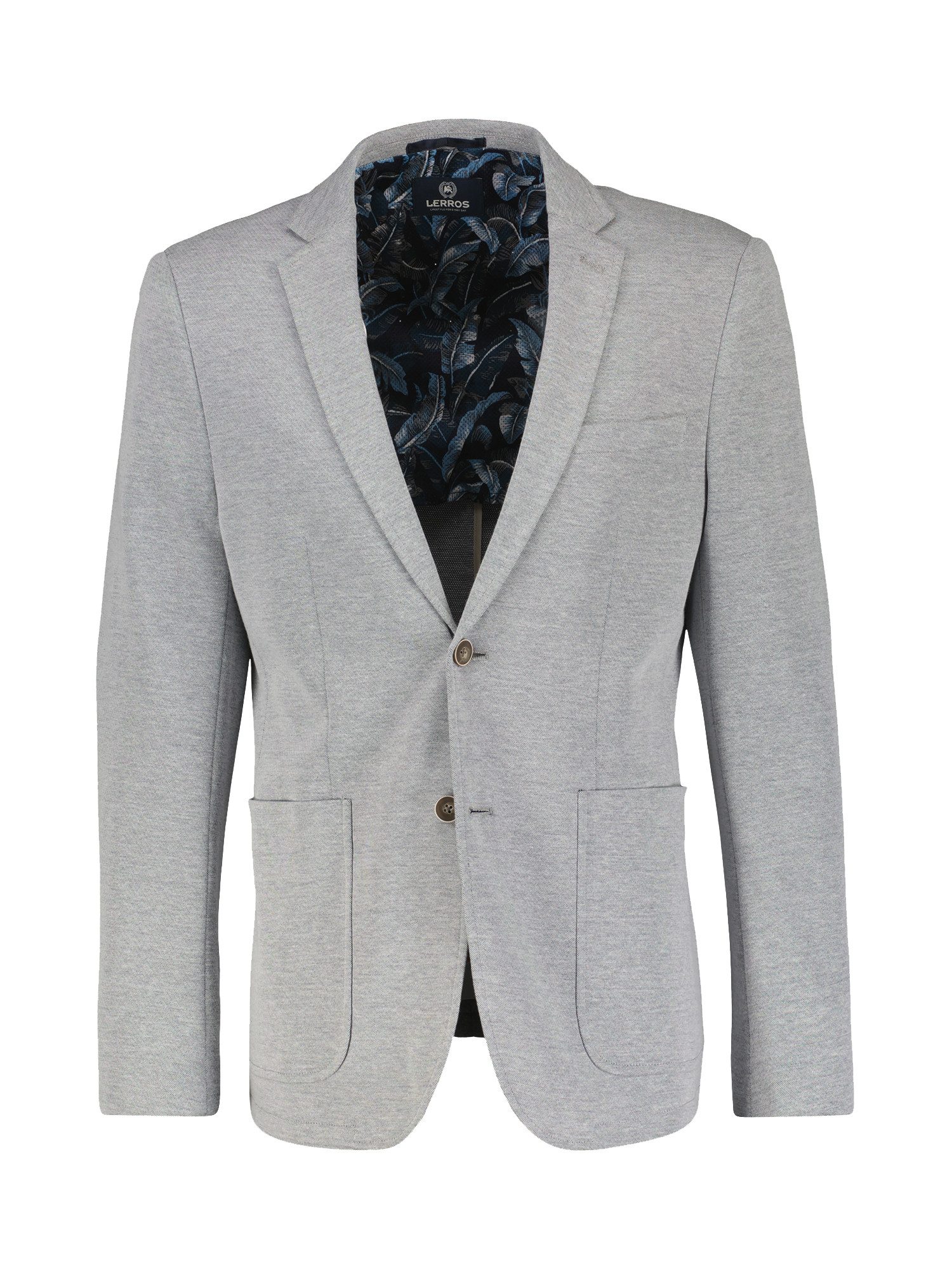 Lerros Jerseycolbert LERROS jersey blazer met steekzak heren colberts & blazers maat 25 grijs