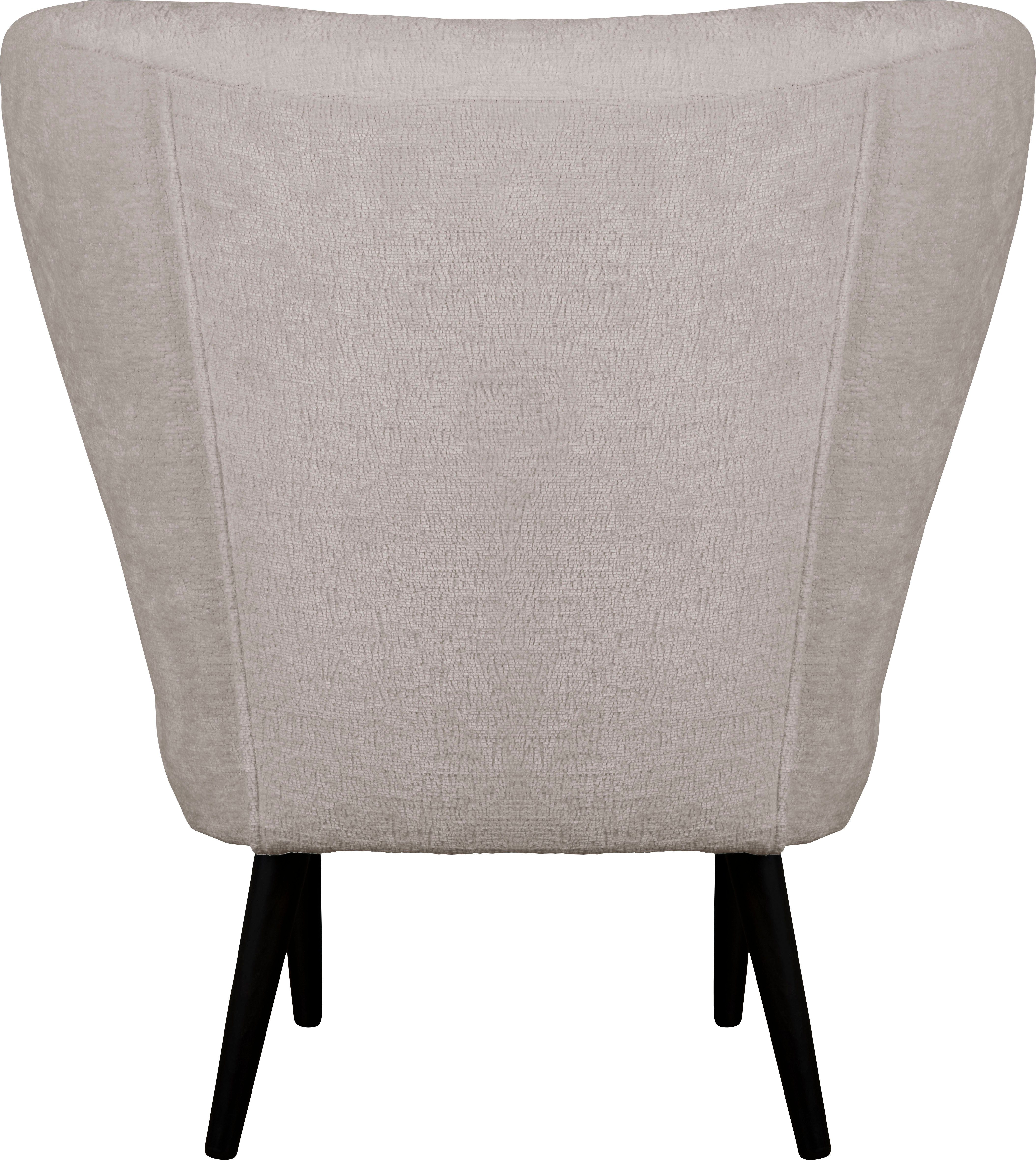 LeGer Home by Lena Gercke Fauteuil Dinah Knoopdetails op de achterkant, naar keuze met of zonder poef/voetenbank