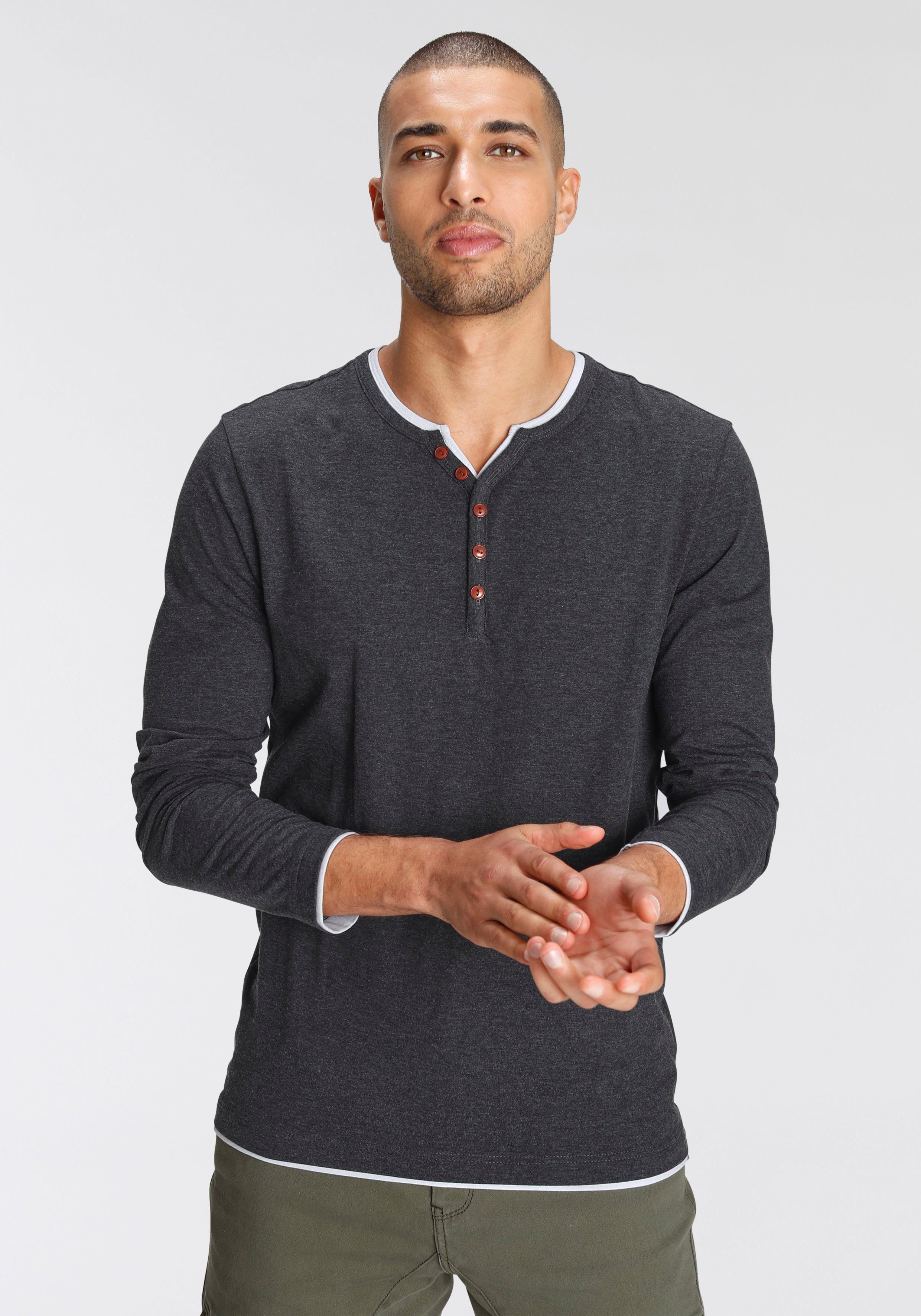 AJC Longsleeve Langarm, smal gesneden, ronde hals
