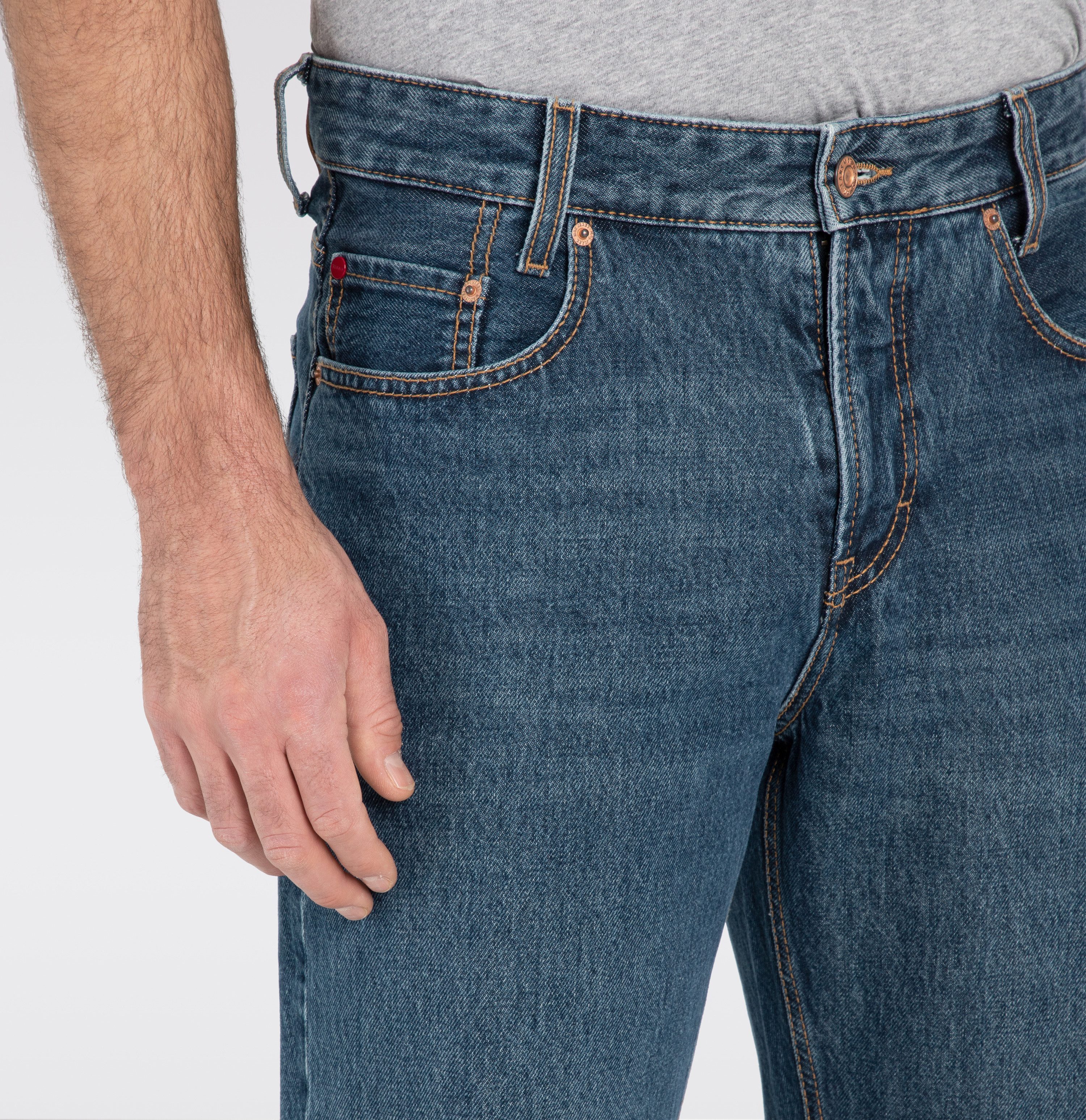 MAC 5-pocket jeans Rick met contrasterende stiksels