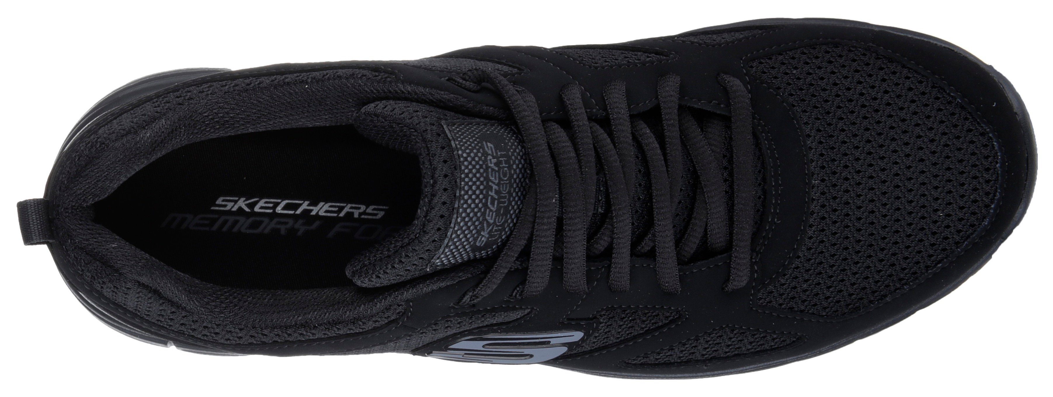 Skechers Sneakers BURNS-AGOURA in monochrome look, vrijetijdsschoen, lage schoen, veterschoen