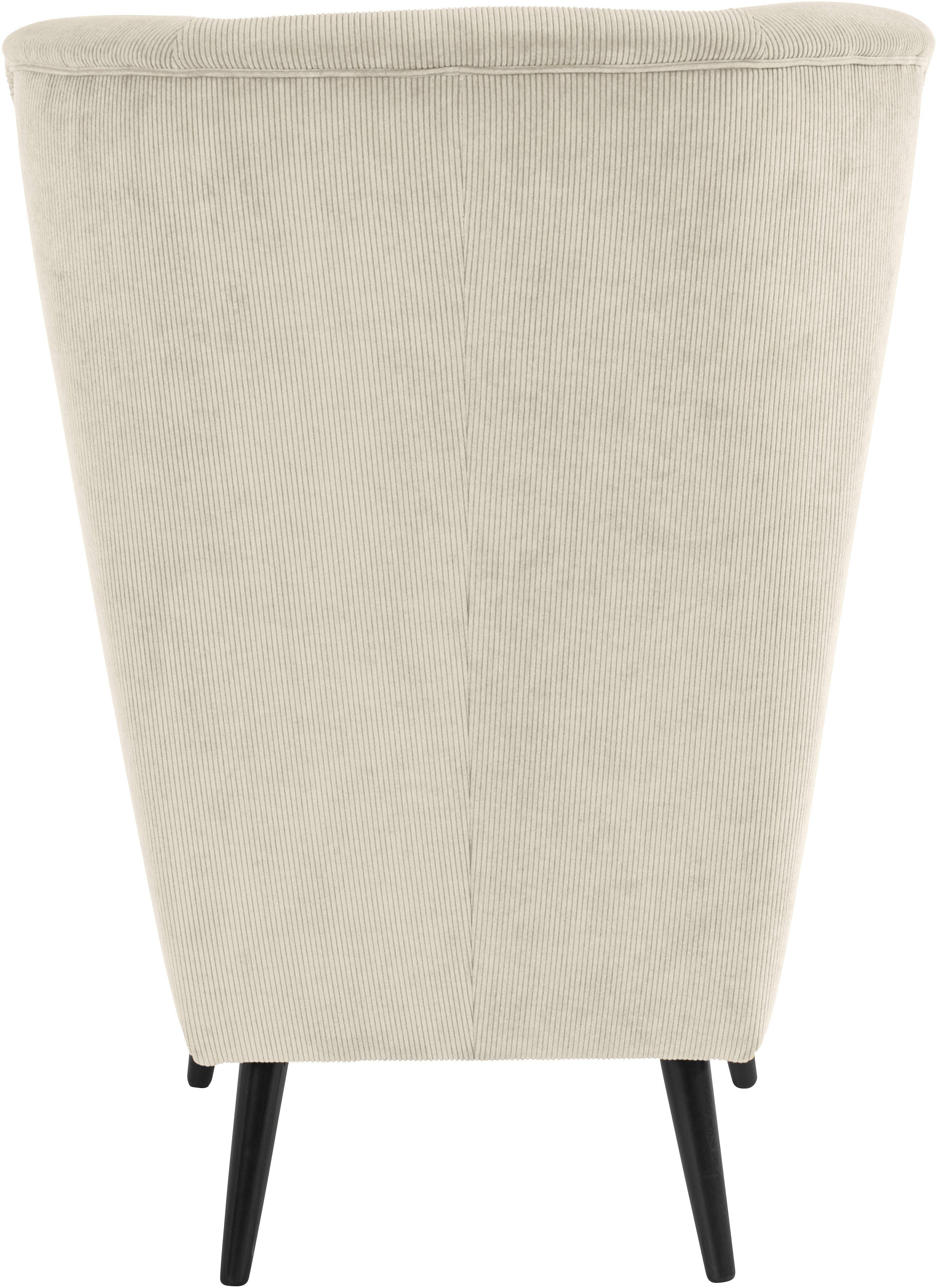Guido Maria Kretschmer Home&Living Fauteuil Sallito, TV-stoel, oorfauteuil met Hocker, in veel stofkwaliteiten, ook in fluweelcord