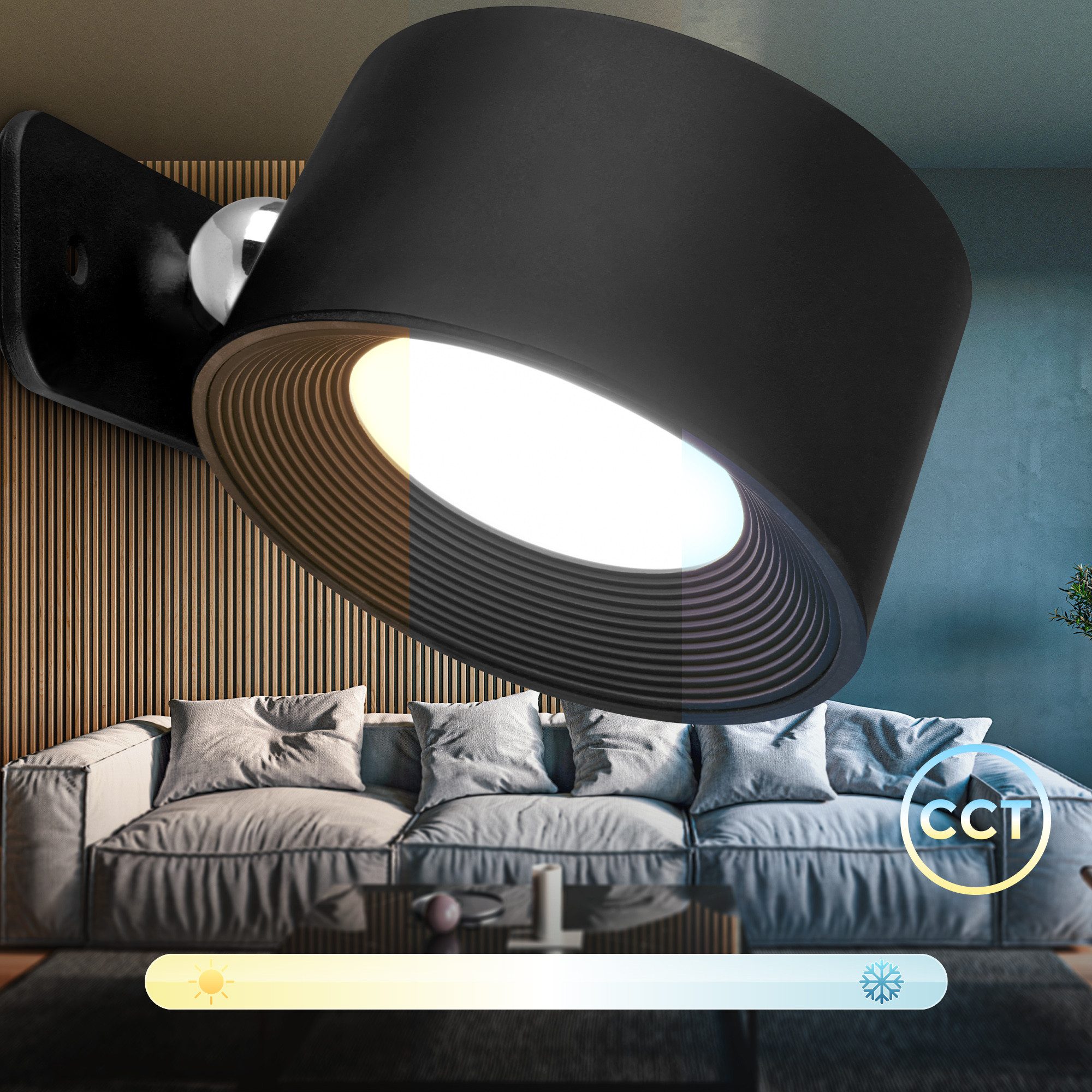 B.K.Licht Led-wandlamp BKL1597 Magnetische accu wandlamp, 3-niveau dimmer, met USB-C