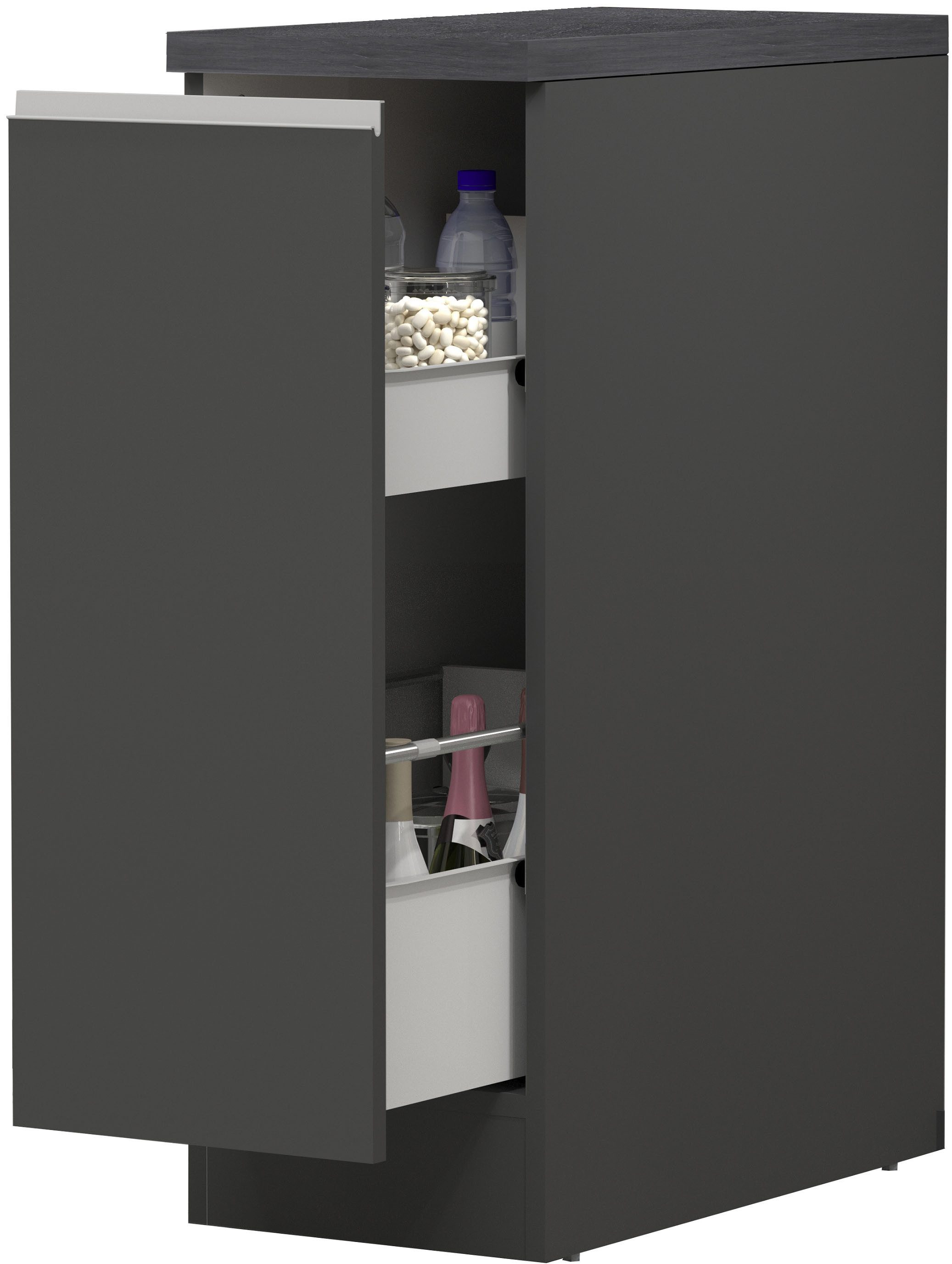 Kochstation Apothekerskast KS-Sole, apothekerskast Breedte/hoogte 30/85 cm, aanbouw en onderbouw mogelijk