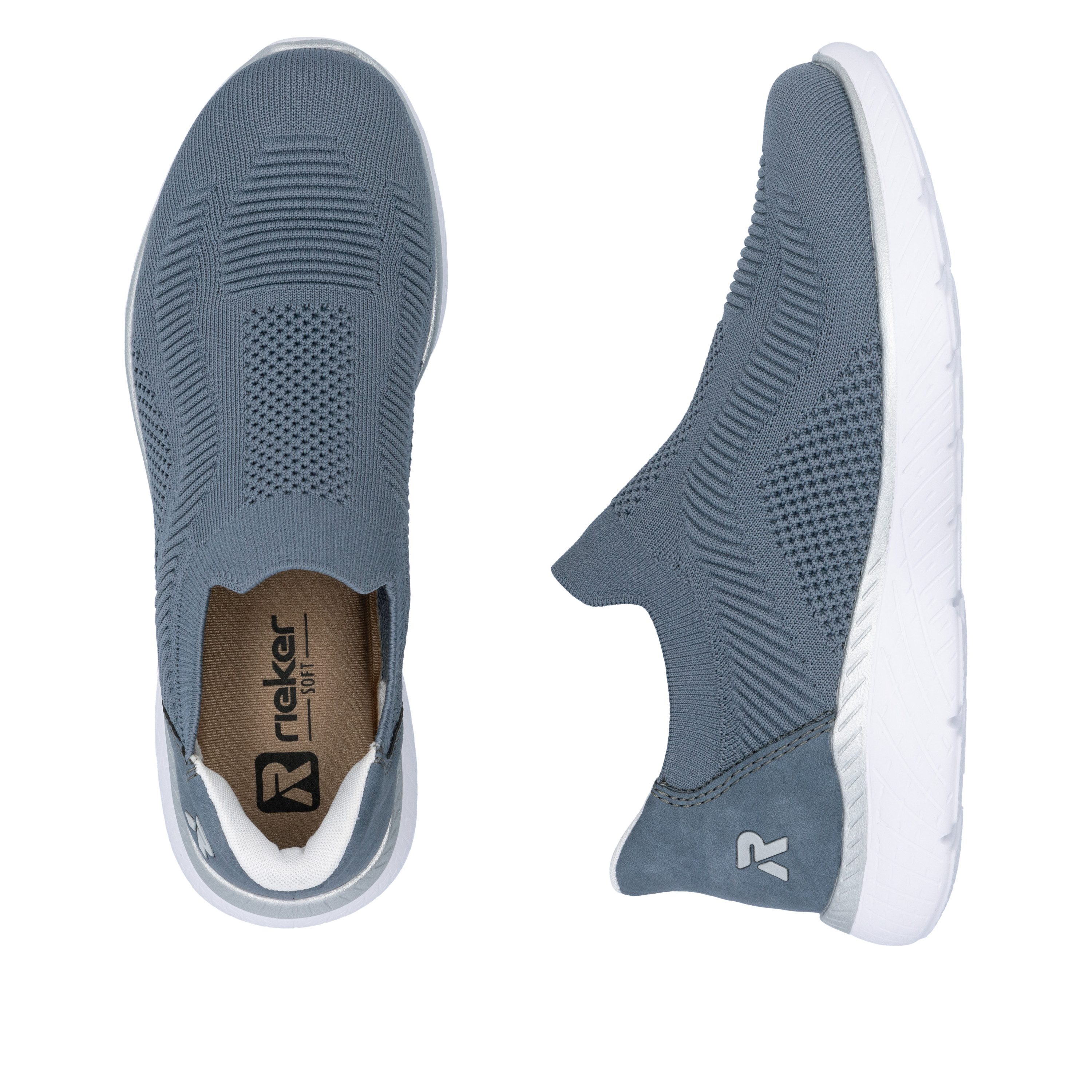 RIEKER Sport Slip-on sneakers Ready2GO Slipper, lage schoen, vrijetijdsschoen met MemoSoft binnenzool
