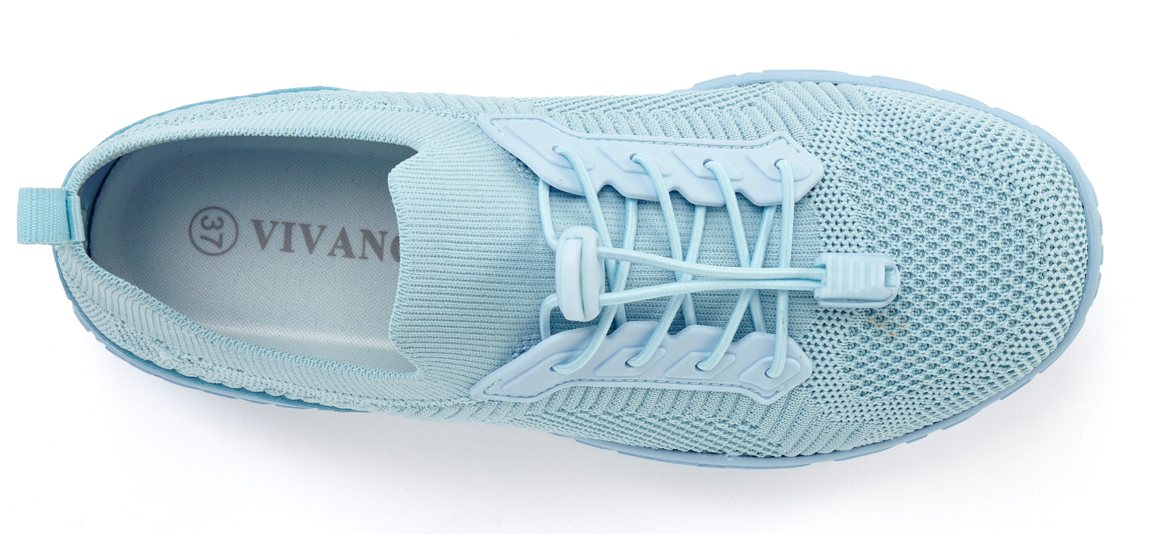 Vivance Sneakers Halfschoen, vrijetijdsschoen met koord en elastische veters vegan