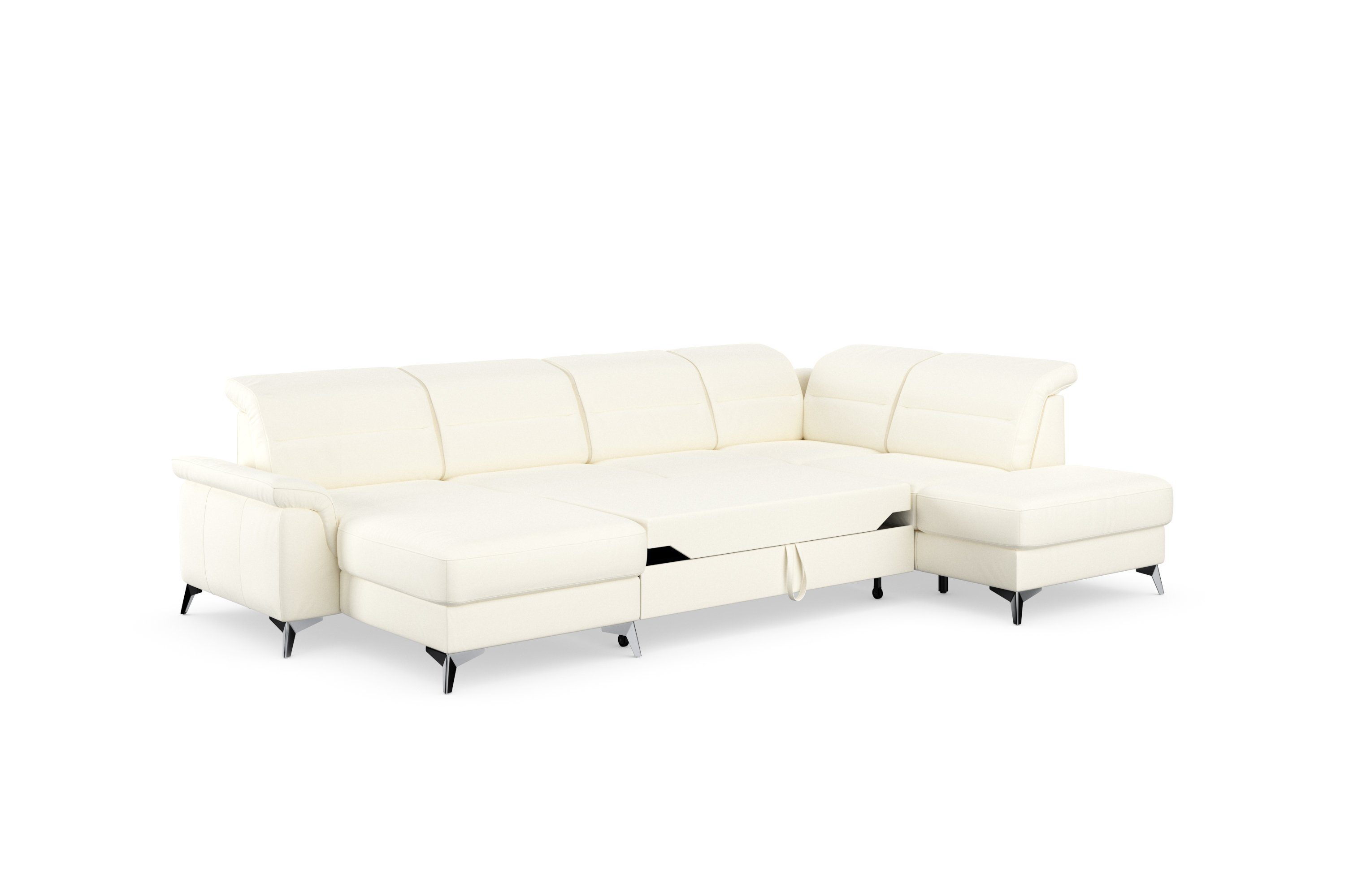 sit&more Zithoek Sinatra U-vorm optioneel met verstelbare hoofdsteun en armleuning etc.