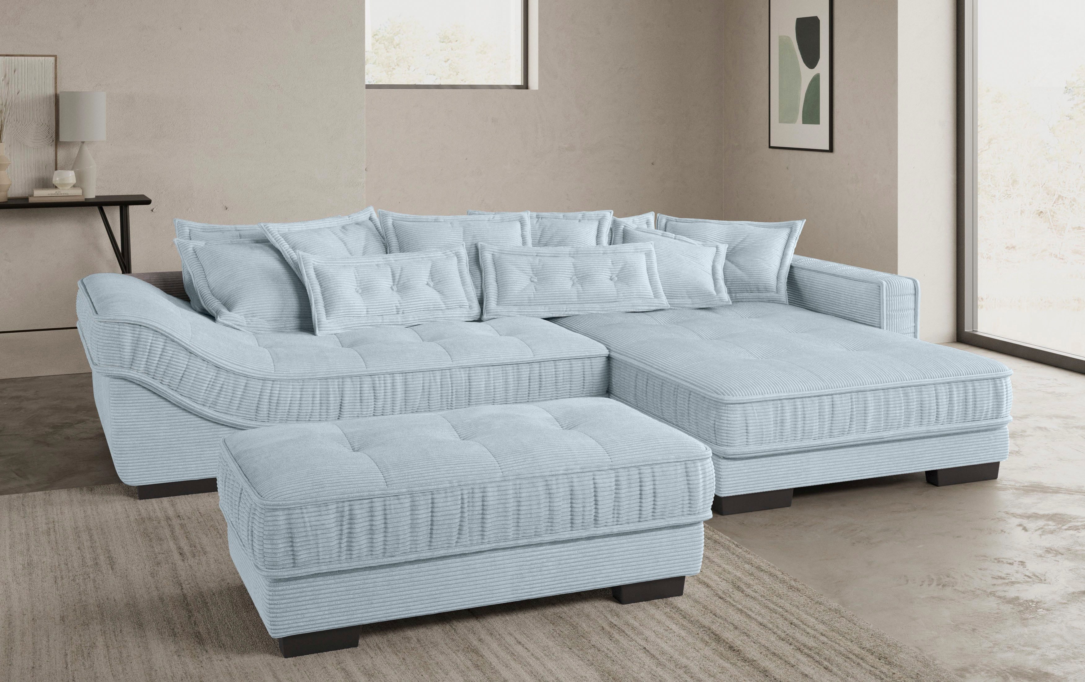 Mr. Couch Hockerbank Diwan II DuraFlex Hoogwaardige DuraFlex koudschuim bekleding, tot 140 kg belastbaar
