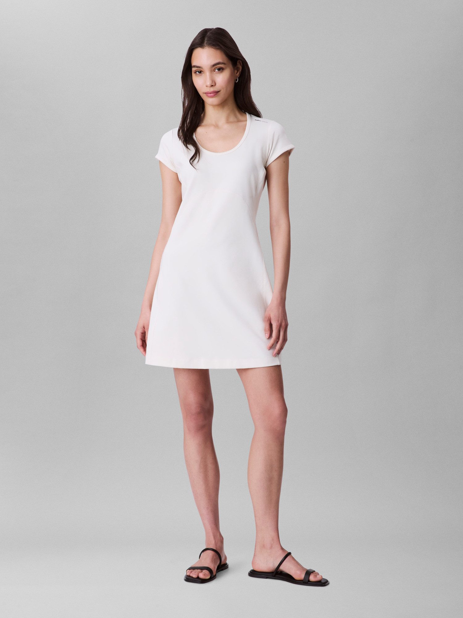Calvin Klein Jerseyjurk PUNTO MILANO SS SCOOP NK DRESS