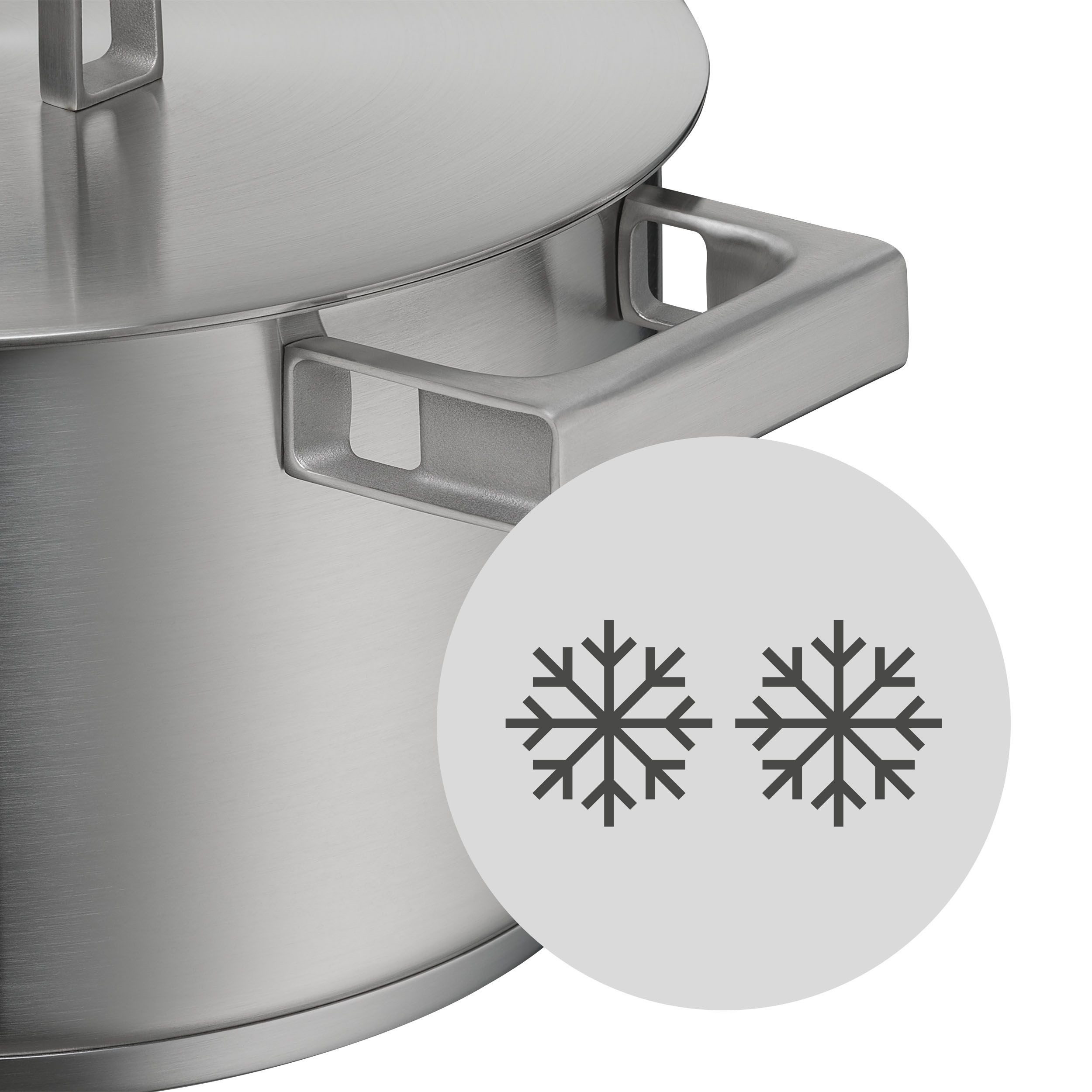 WMF Pannenset Ultimate Cool+ 9-delig, warmte reducerende cool+ handvaten, transtherm-allherdbodem (set, 9-delig)
