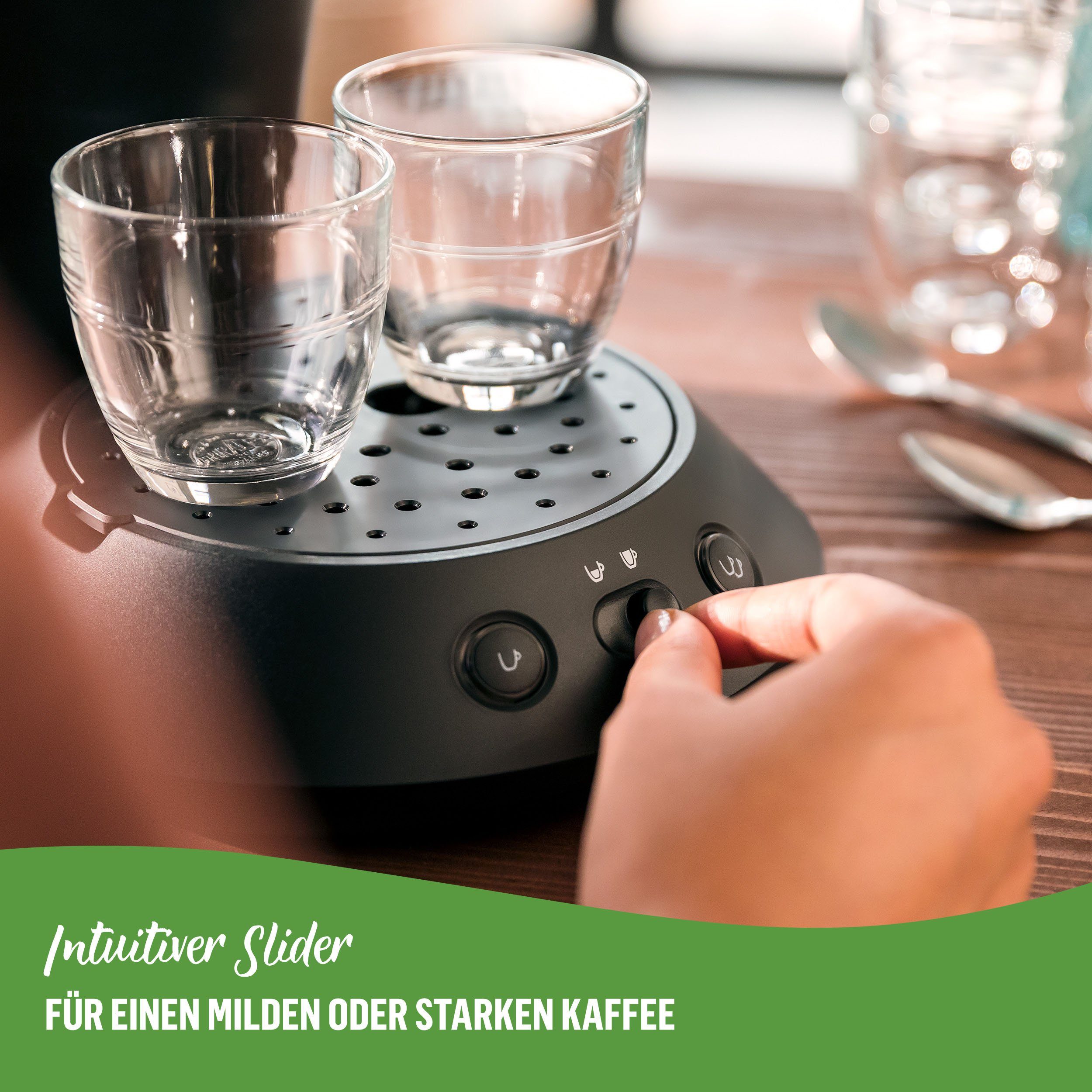 Senseo Koffiepadautomaat Original Plus ECO CSA210/22, met twee koffie-instellingen, van 80% gerecycled plastic, inclusief gratis toevoeging (waarde 5 € rrp)