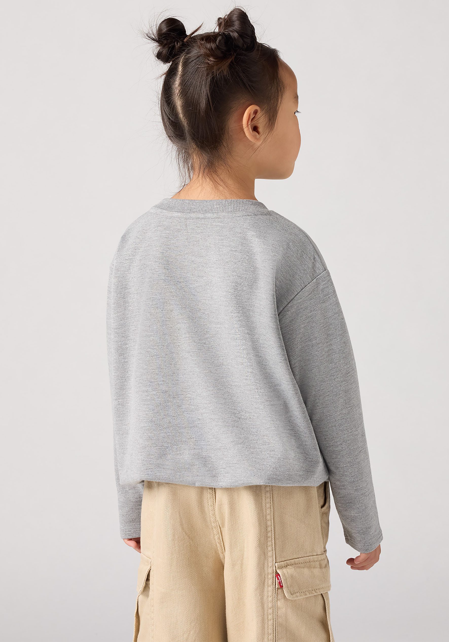 Levi's Kidswear Shirt met lange mouwen LVG WESTERN BUBBLE LS TEE met ballonnenzoom voor meisjes