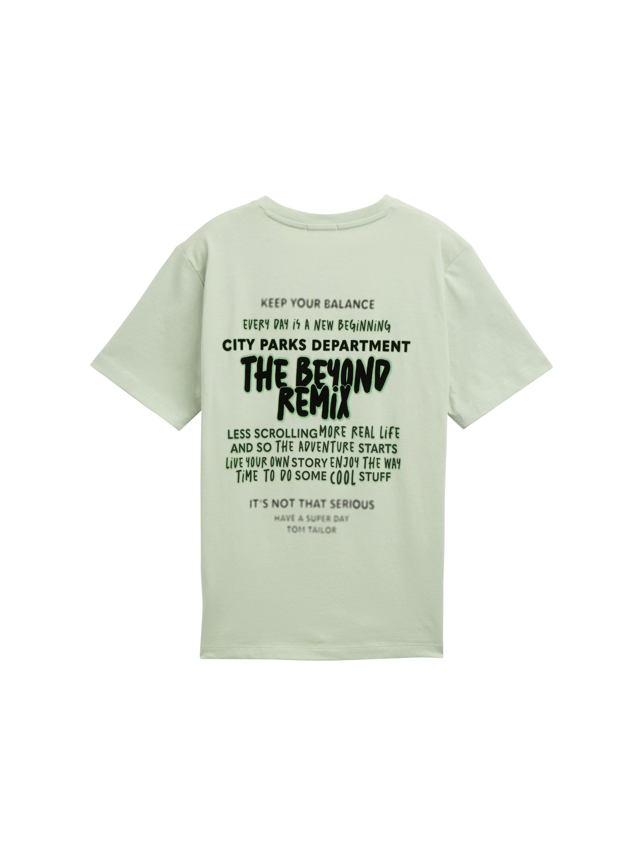 Tom Tailor T-shirt met voor- en achterkant print