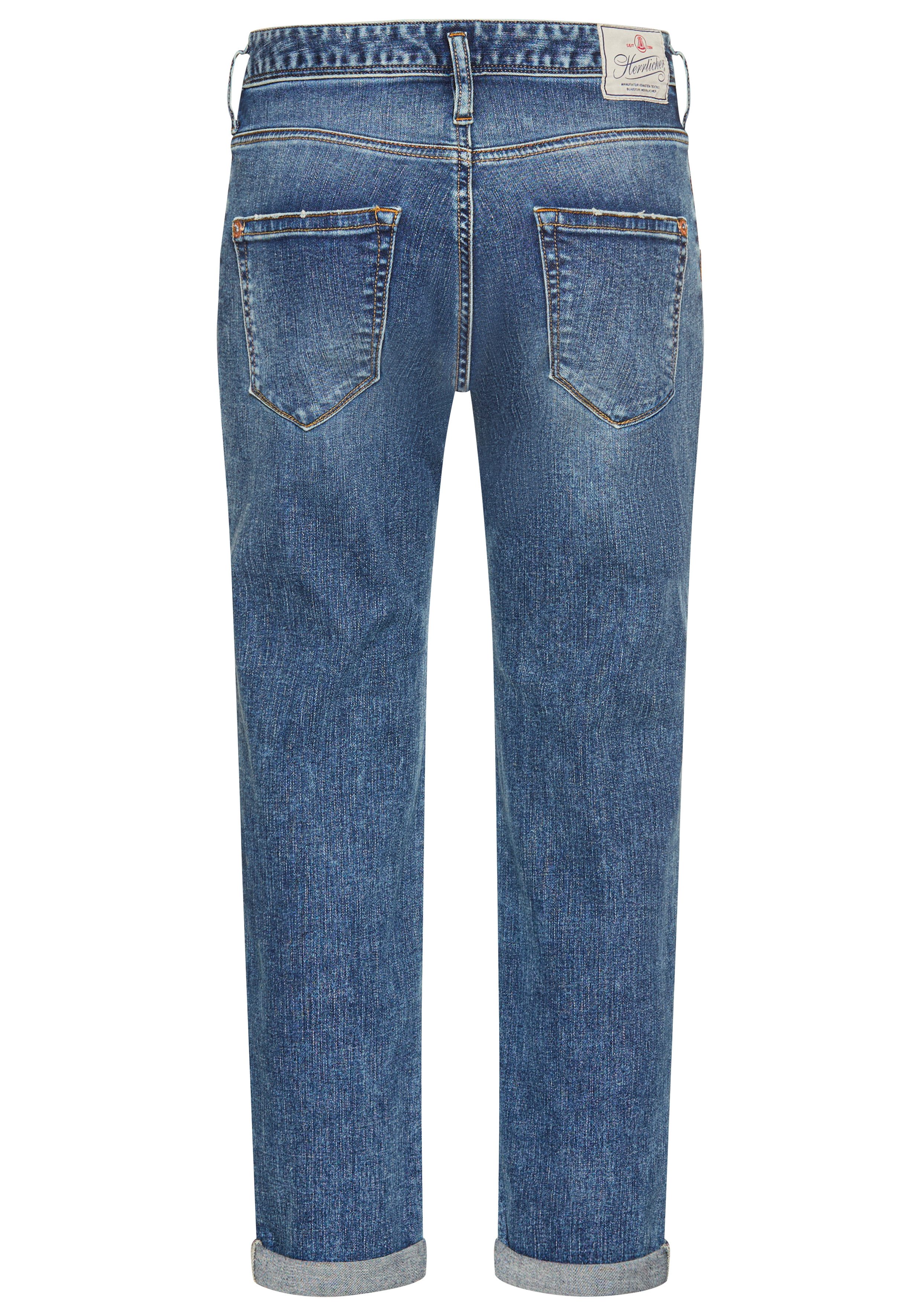 Herrlicher Boyfriendjeans Shyra Tap Organic Denim met half blinde knoopsluiting
