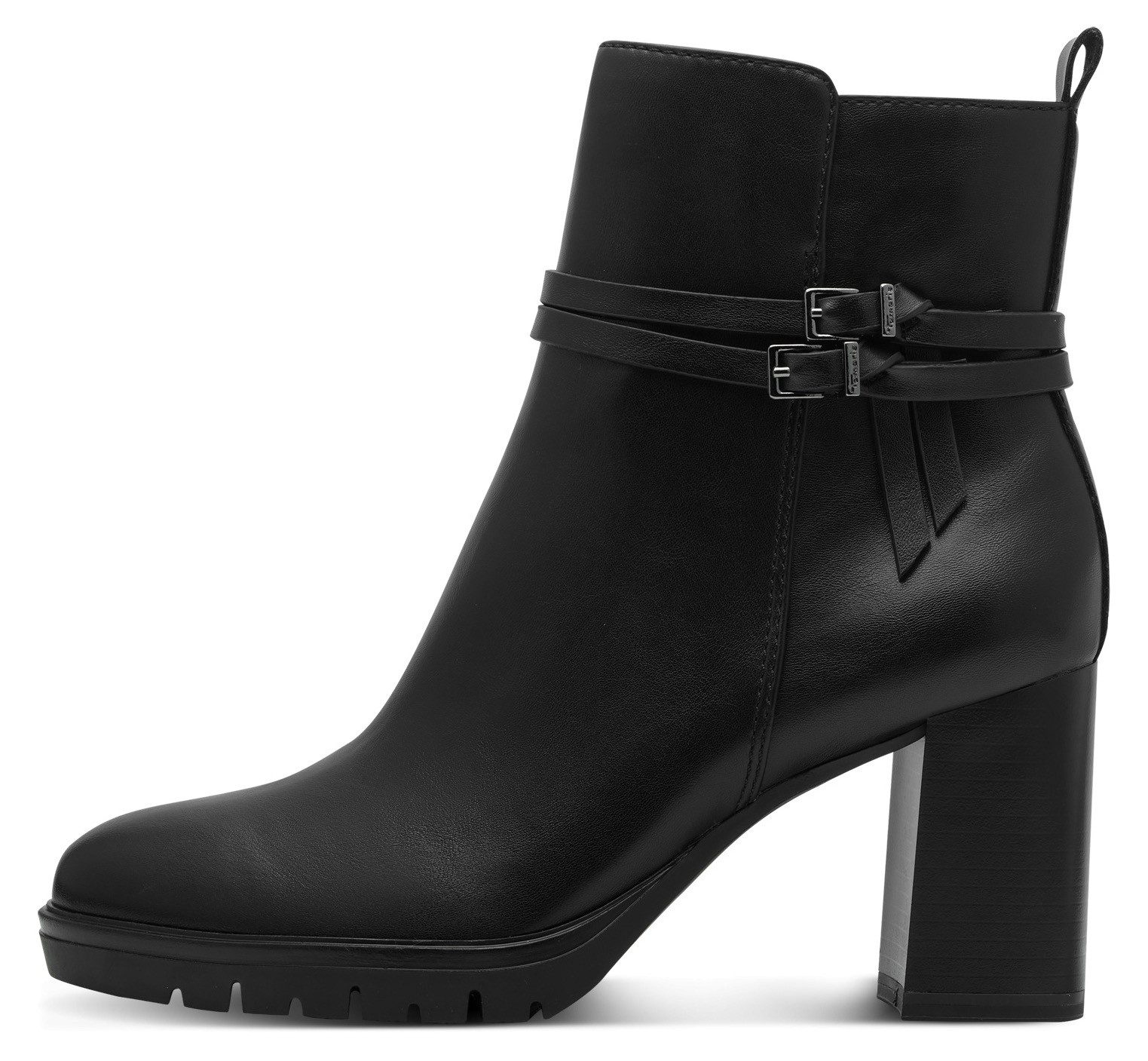 Tamaris Laarsjes blokhak, business schoen, ankleboots met decoratieve band