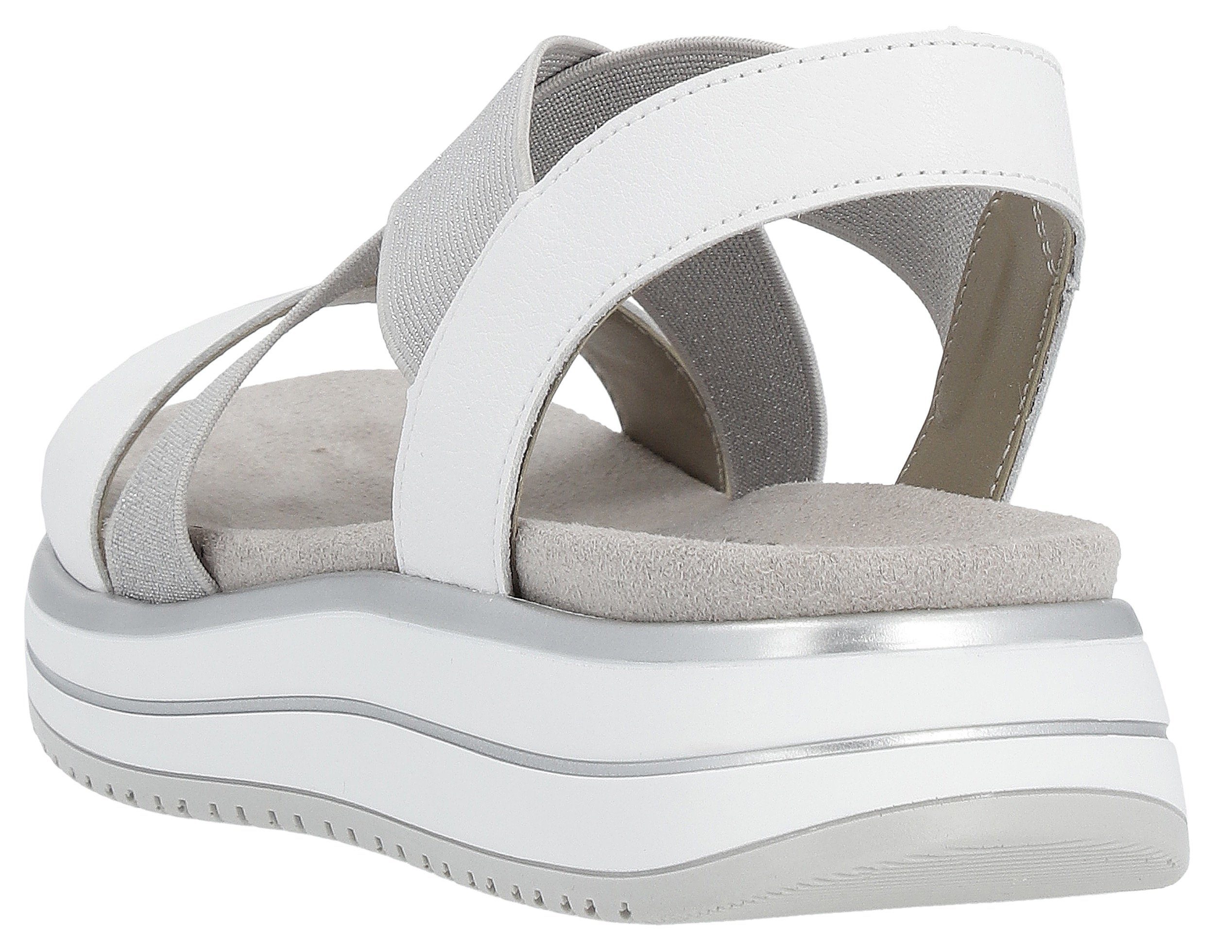 Remonte Sandalen zomerschoen, sandaal, sleehak, met praktische elastiek