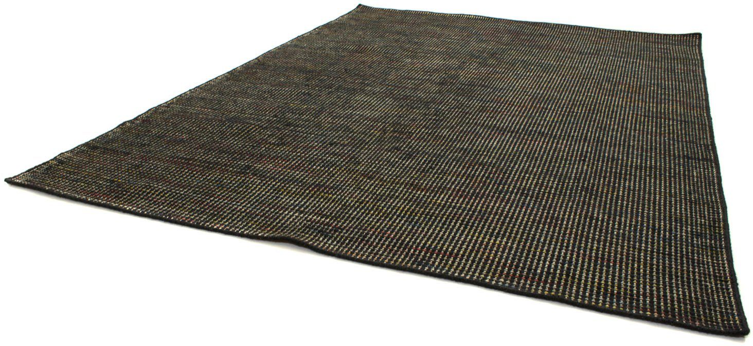 morgenland Wollen kleed Kelim vloerkleed Arvin wollen vloerkleden maat 200 cm x 300 cm x 10 mm zwart