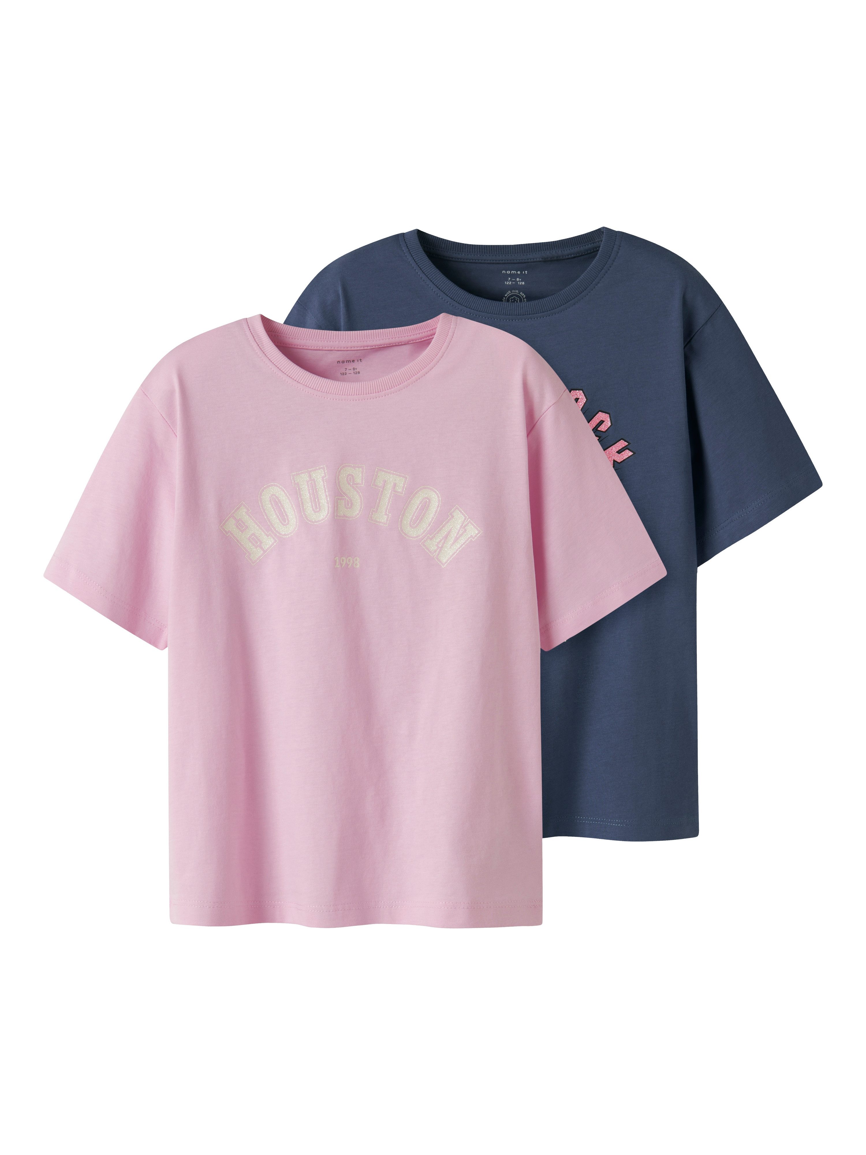 Name It T-shirt NKFKASSANDRA 2P SS NREG TOP PB (set, 2-delig)