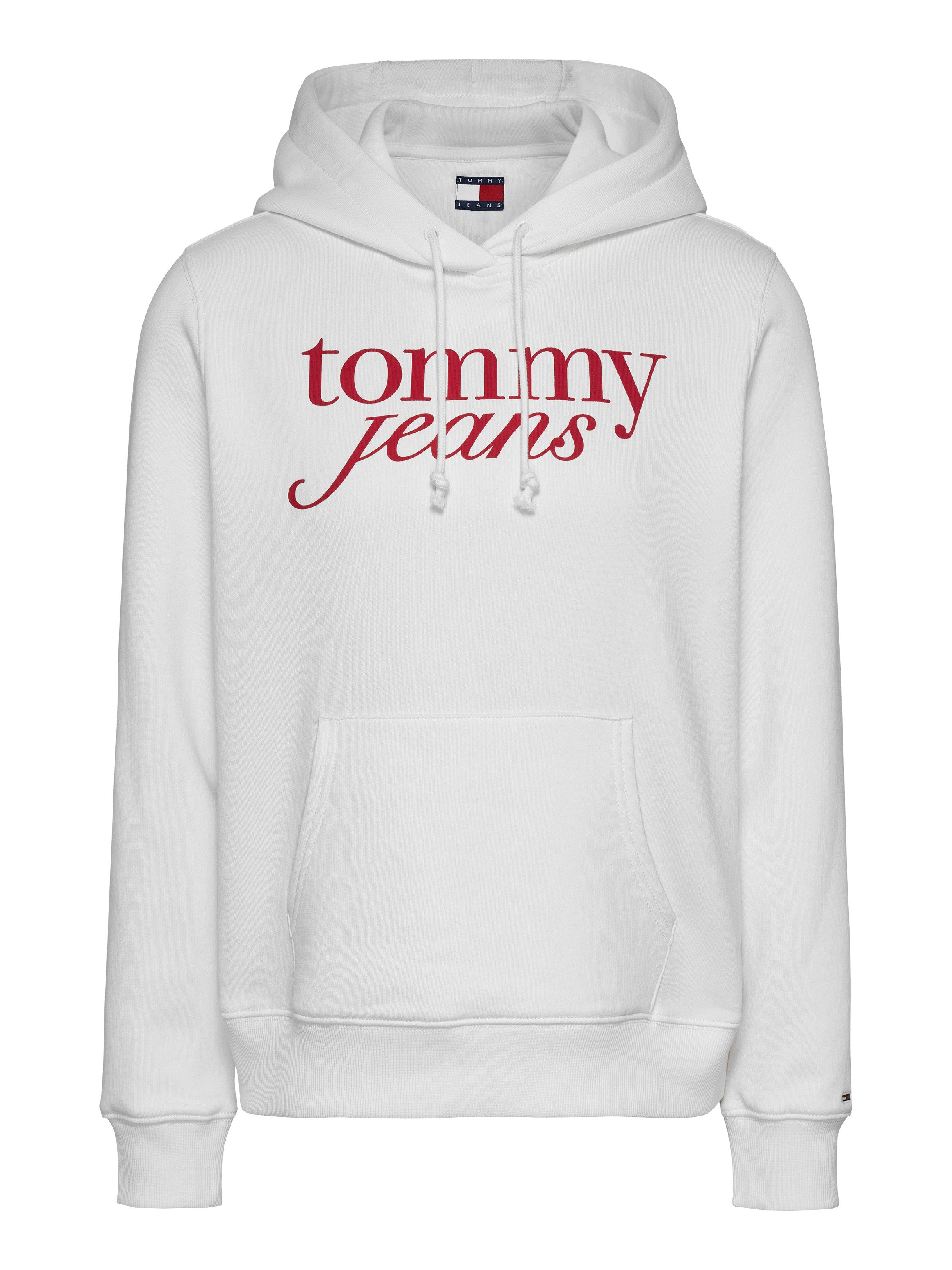 Tommy Jeans Curve Hoodie TJW REG ESS LOGO HOODIE EXT in grote maten, capuchon, logo-vlag