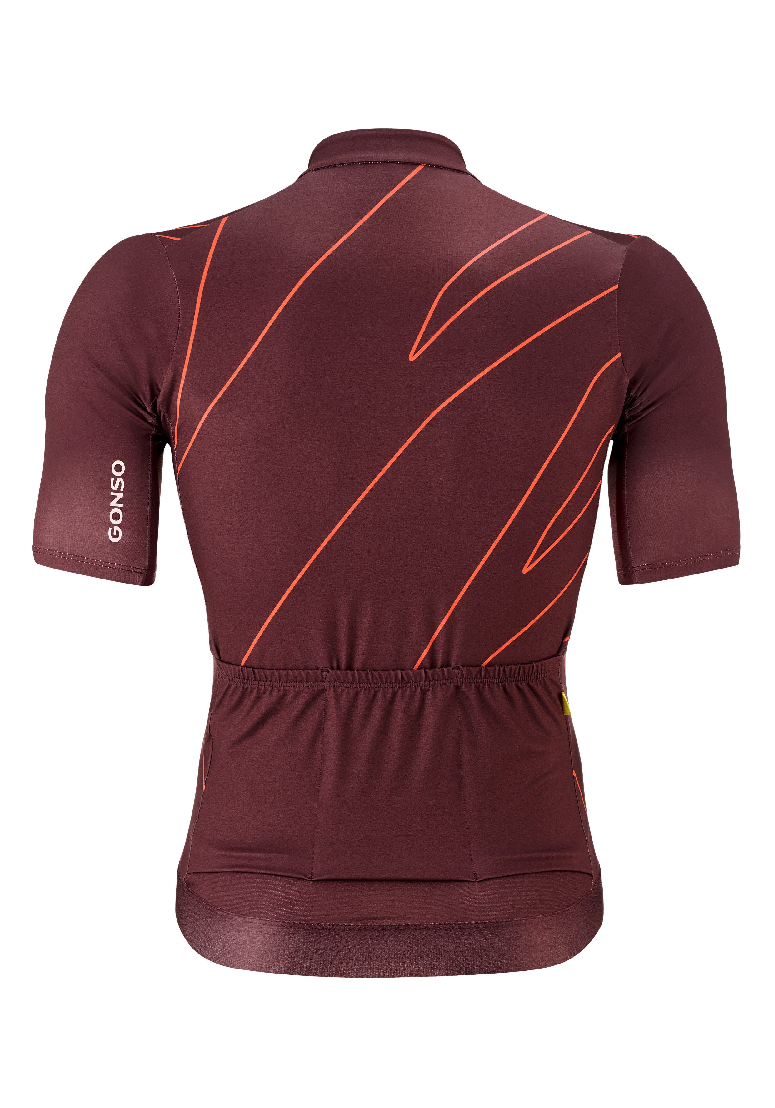 Gonso Fietsshirt Road Jersey Print M Heren fiets trui korte mouwen, full-zip trui, rugzak, slim fit