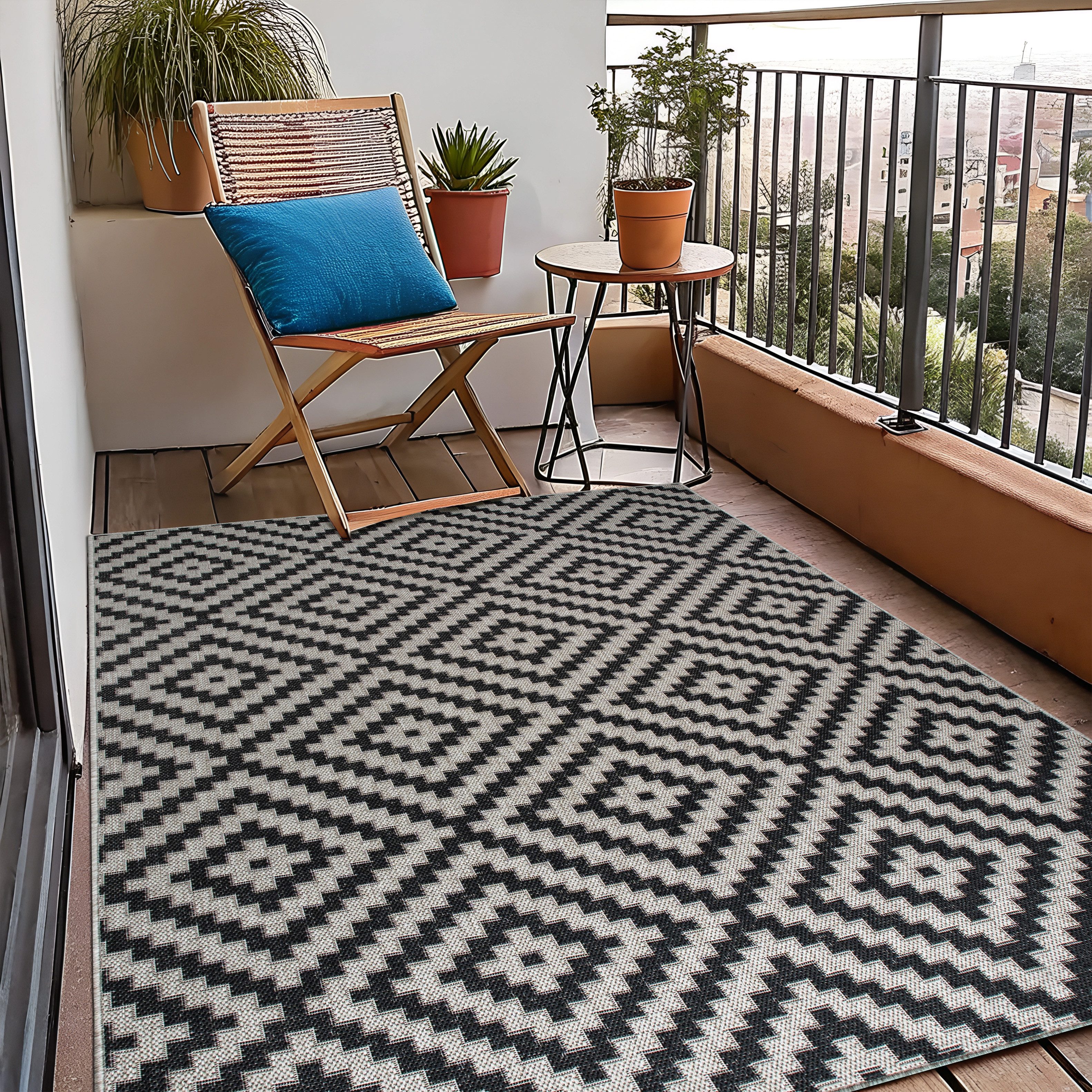 my home Vloerkleed Cordoba is ook als loper verkrijgbaar Geschikt voor binnen en buiten, sisal-look, weerbestendig & uv-bestendig, boho