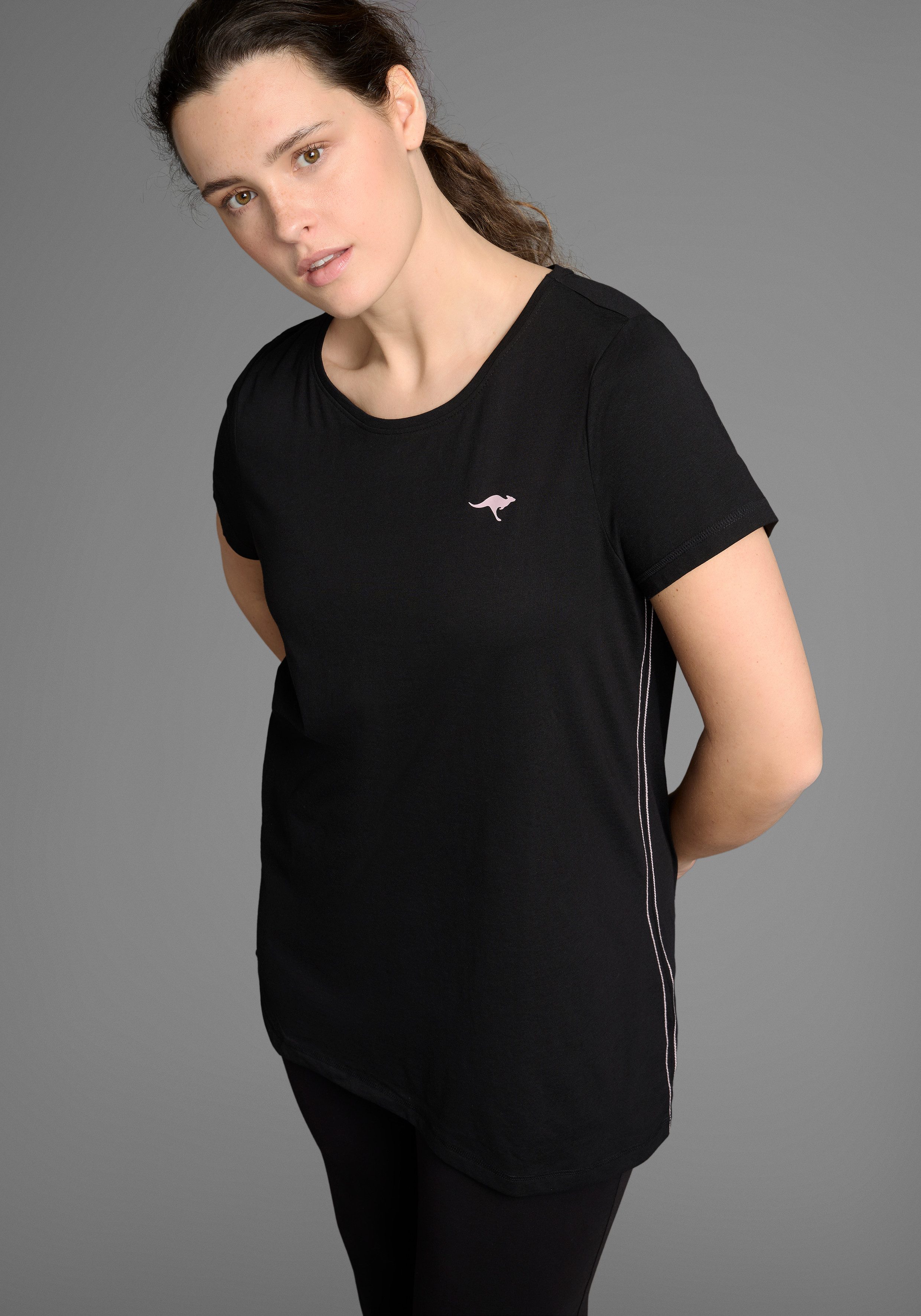 KangaROOS Lang shirt Korte mouw, figuuraccentuerende pasvorm (2-delig, Set van 2)