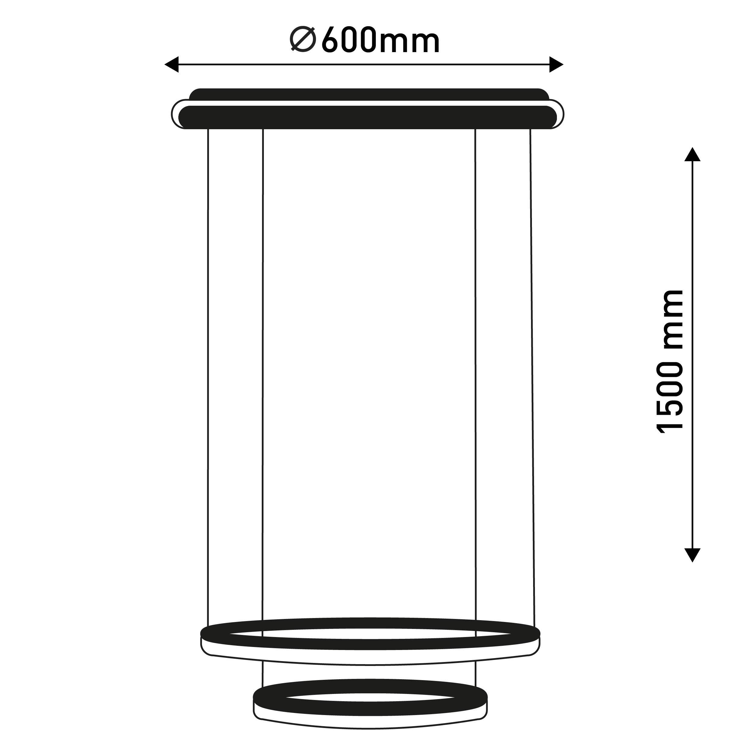 näve Led-hanglamp Circulo CCT-kleurwisselaar, achtergrondverlichting, geheugenfunctie, nachtlicht (2 stuks)