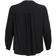 only carmakoma klassieke blouse met doorknoopsluiting zwart