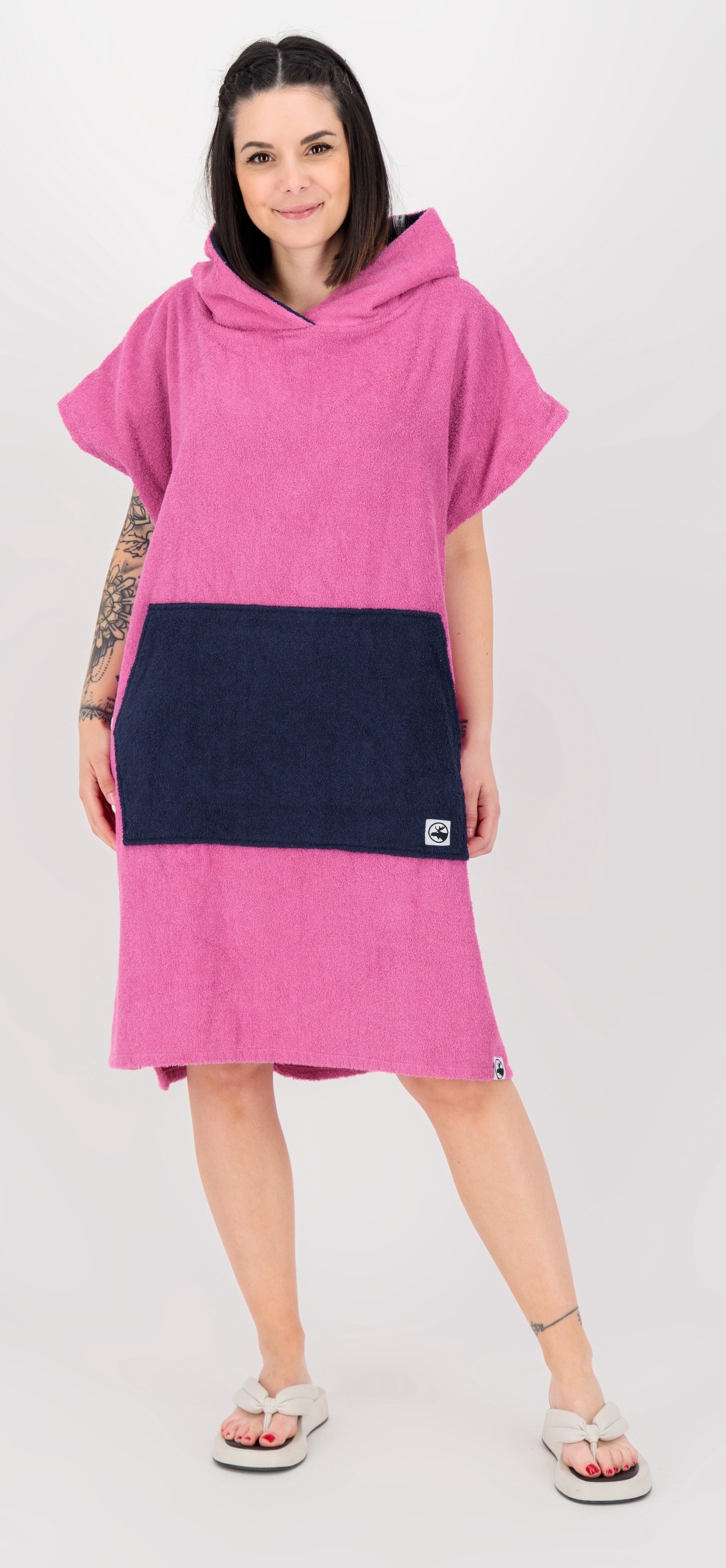 DEPROC Active Poncho Badponcho PARLEE BEACH Badponcho met grote kangoeroezak en binnenzak