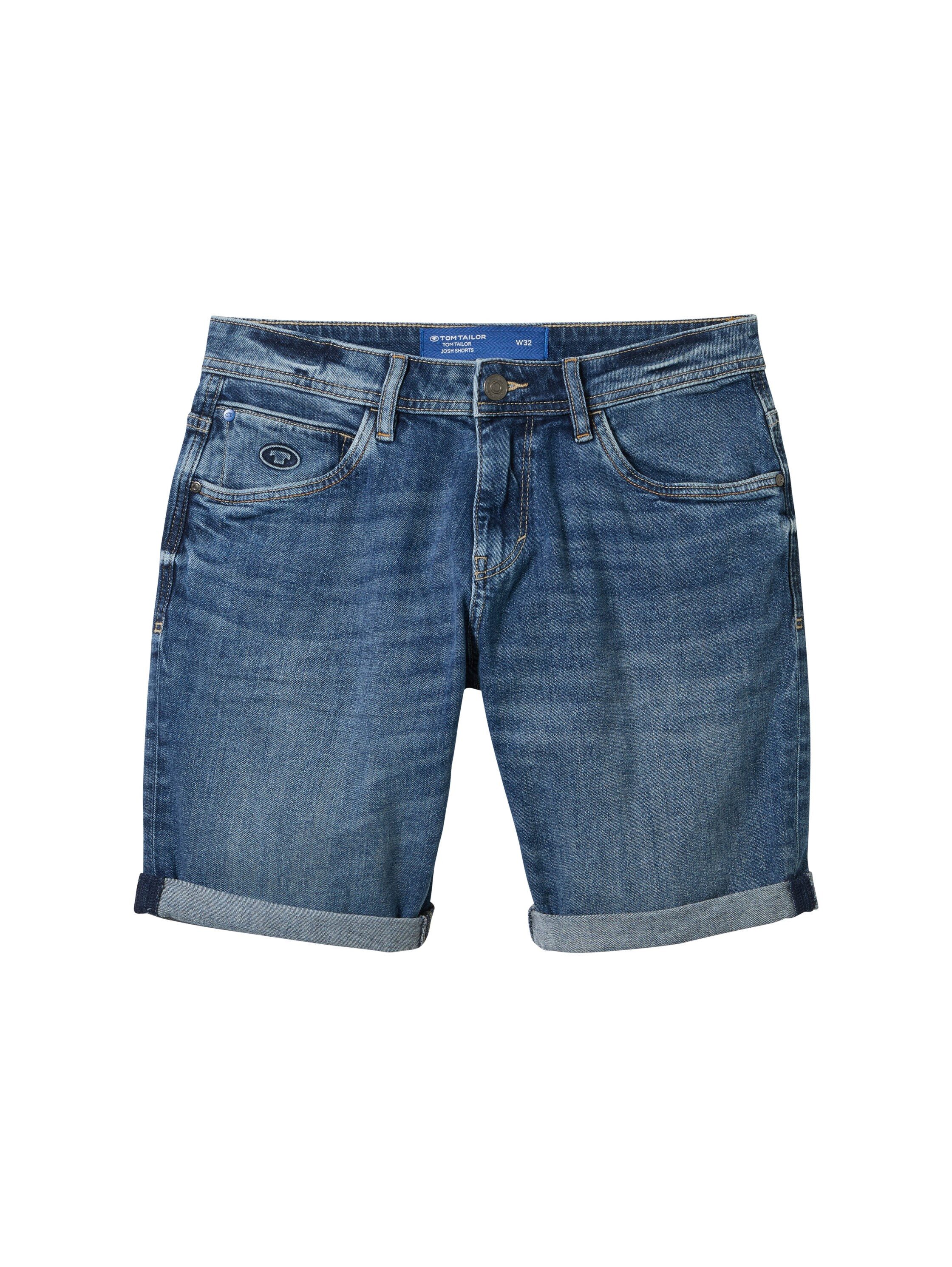 Tom Tailor Jeansbermuda Josh in lichte wassing