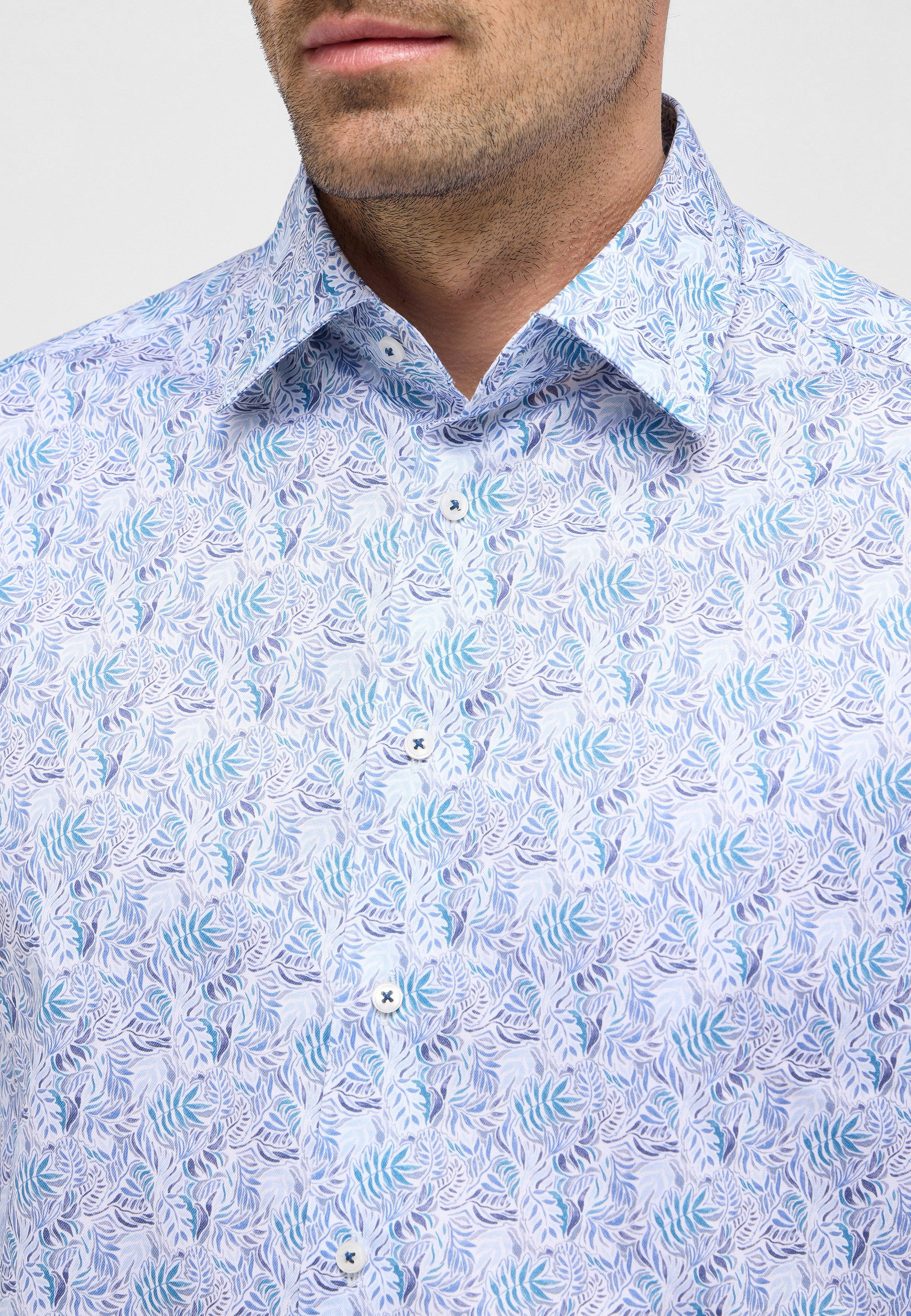 Eterna Overhemd met lange mouwen MODERN FIT NON IRON (strijkvrij)